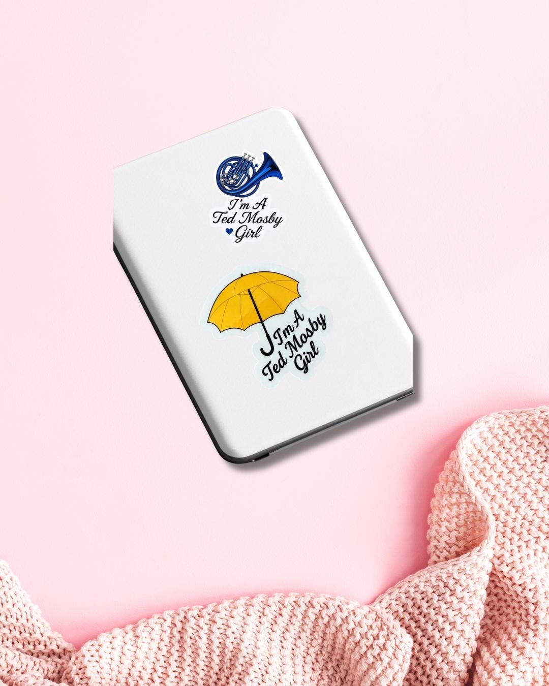 HIMYM Sticker: Blue French Horn or Yellow Umbrella - Ted Mosby Girl Vinyl Decal __etsy:7070931236