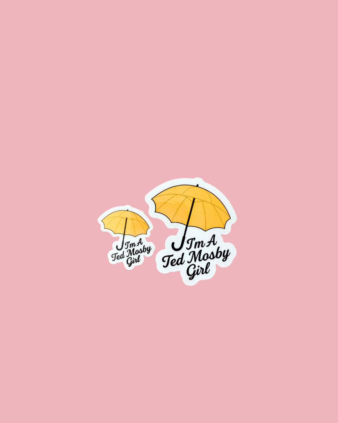 HIMYM Sticker: Blue French Horn or Yellow Umbrella - Ted Mosby Girl Vinyl Decal __etsy:7070934784
