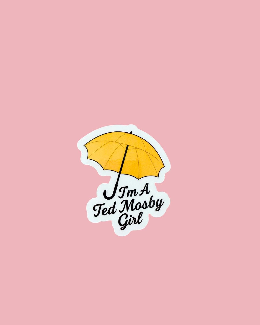 HIMYM Sticker: Blue French Horn or Yellow Umbrella - Ted Mosby Girl Vinyl Decal __etsy:7118880157