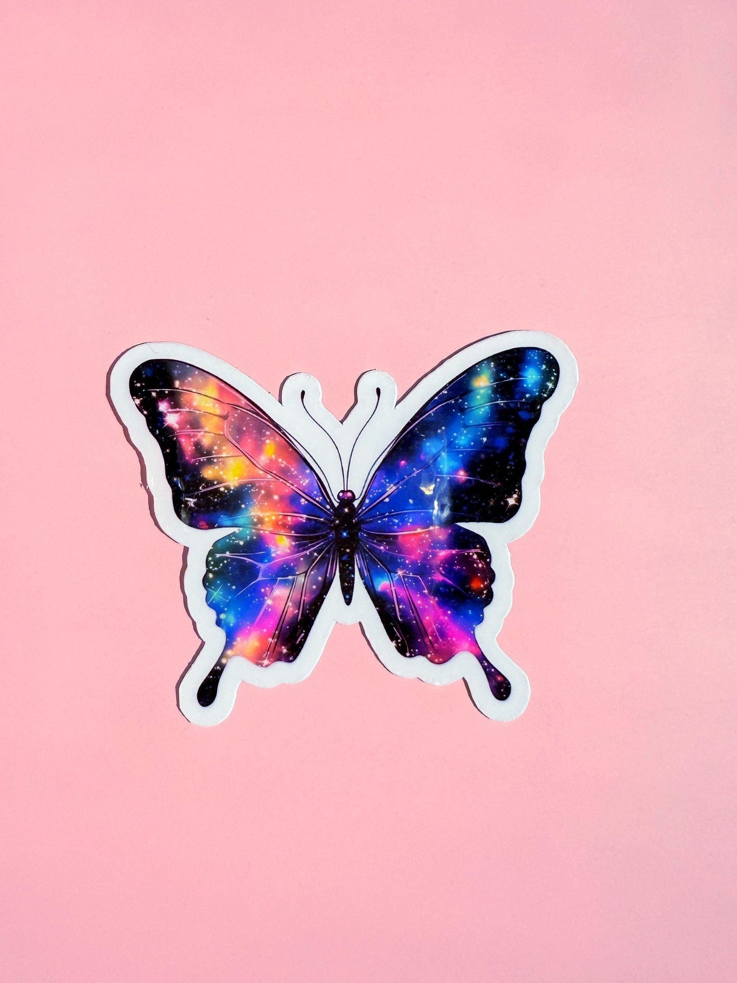 Holographic Galaxy Butterfly Sticker: Waterproof Vinyl Decal __etsy:6960244253