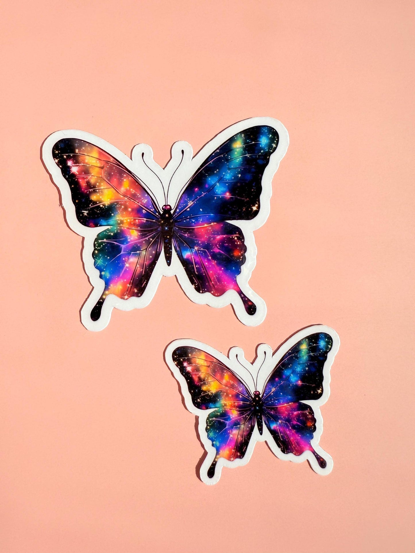 Holographic Galaxy Butterfly Sticker: Waterproof Vinyl Decal __etsy:6912271024