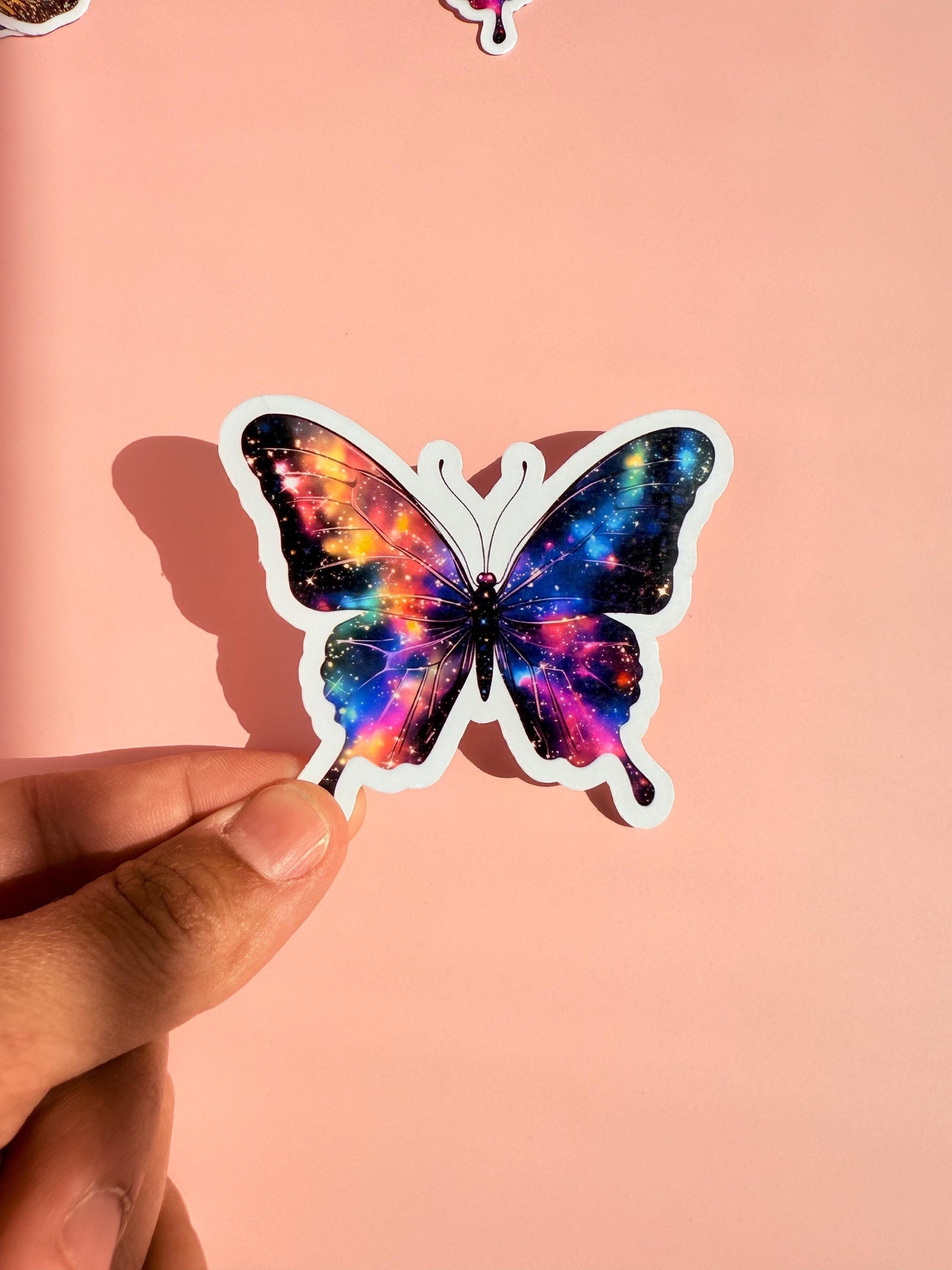 Holographic Galaxy Butterfly Sticker: Waterproof Vinyl Decal __etsy:6960241233