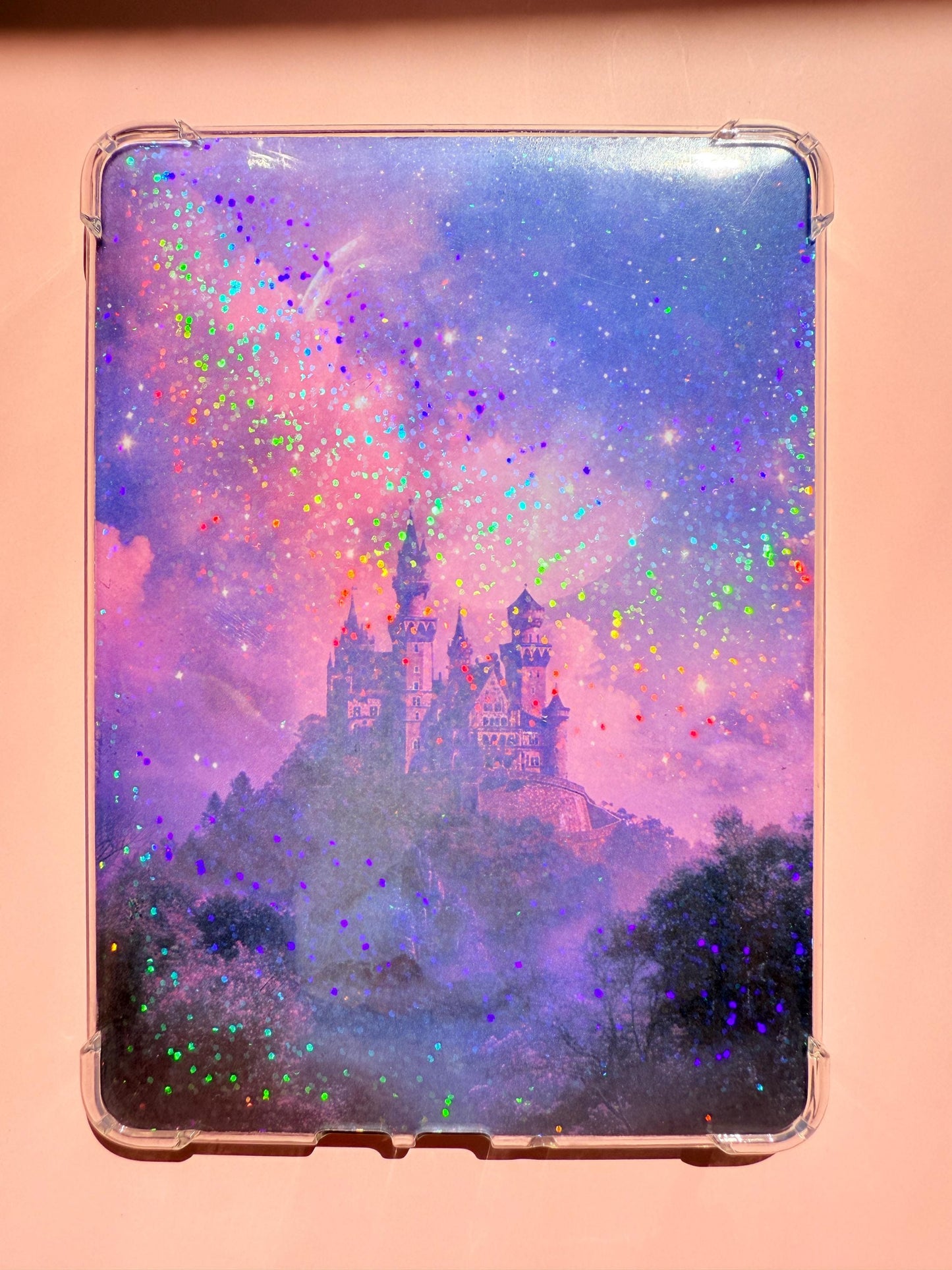 Holographic Galaxy Castle Kindle Insert: Romantasy Bookish Decor __etsy:6881558458