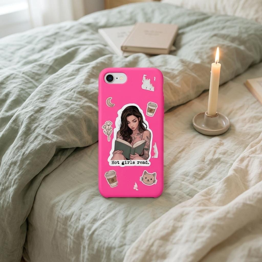 Hot Girls Read Sticker: Bookish Baddie Vinyl Decal __etsy:8134252172