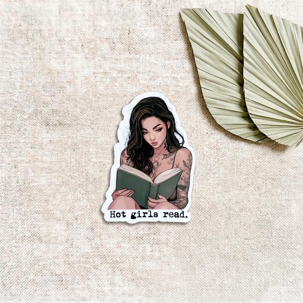Hot Girls Read Sticker: Bookish Baddie Vinyl Decal __etsy:8134248438