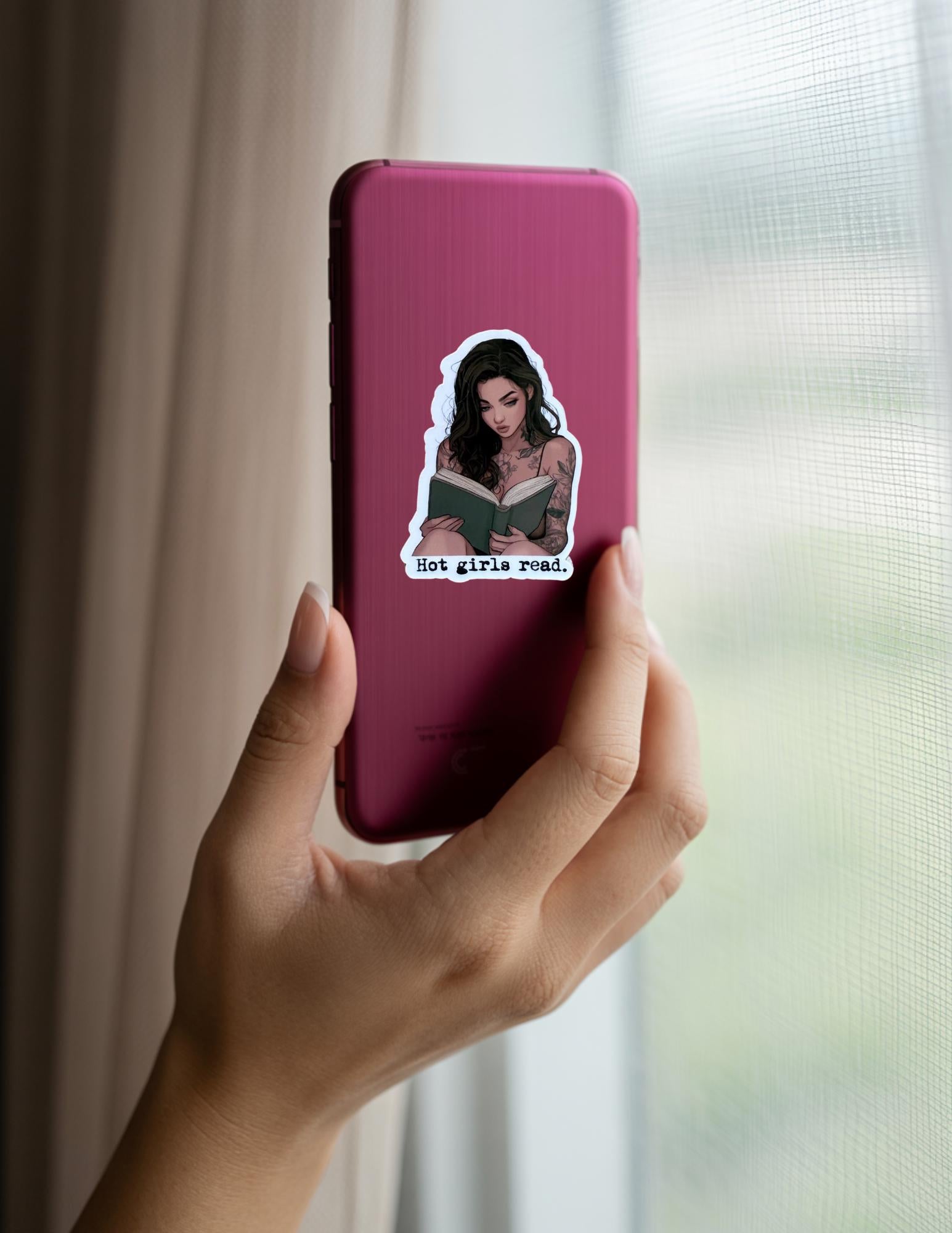 Hot Girls Read Sticker: Bookish Baddie Vinyl Decal __etsy:6915839327