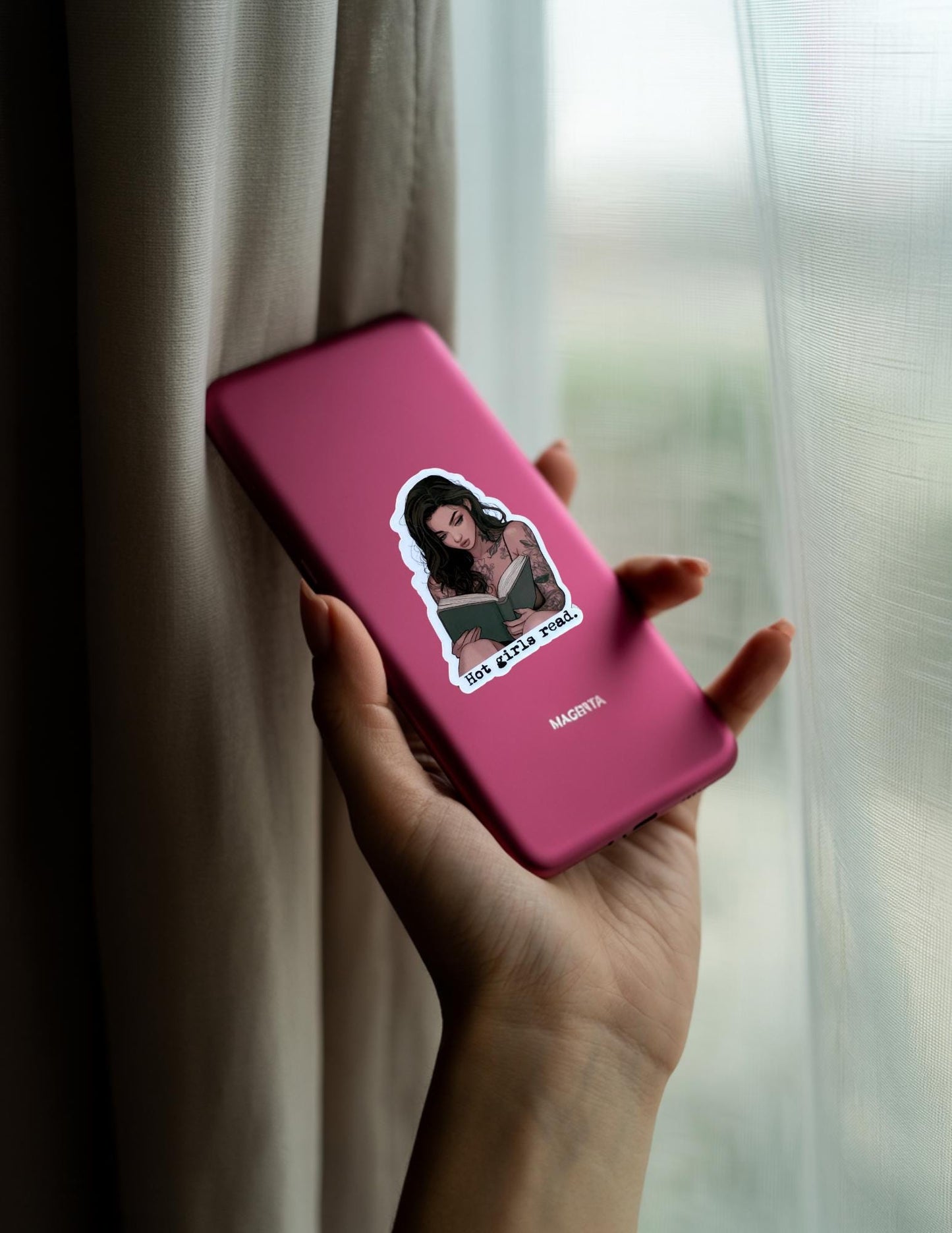 Hot Girls Read Sticker: Bookish Baddie Vinyl Decal __etsy:6915839333