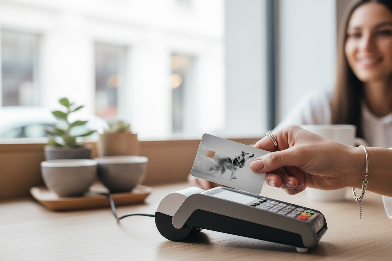 Cool gift for men or animal lovers, wild wolf credit card decoration sticker.
