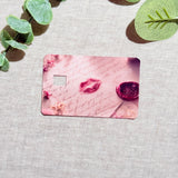 Lipstick Kiss Card Skin – Love Letter Debit & Credit Card Sticker by The Sticker Era