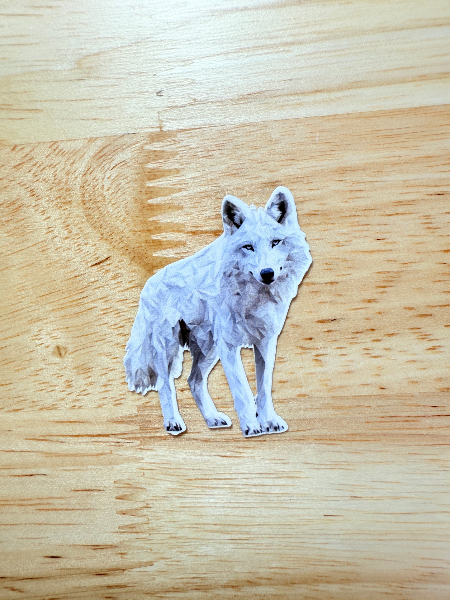 High quality vinyl card skin featuring a realistic wolf illustration.