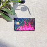 Hot Pink Flame Card Skin – Holographic Glitter Debit & Credit Card Sticker by The Sticker Era