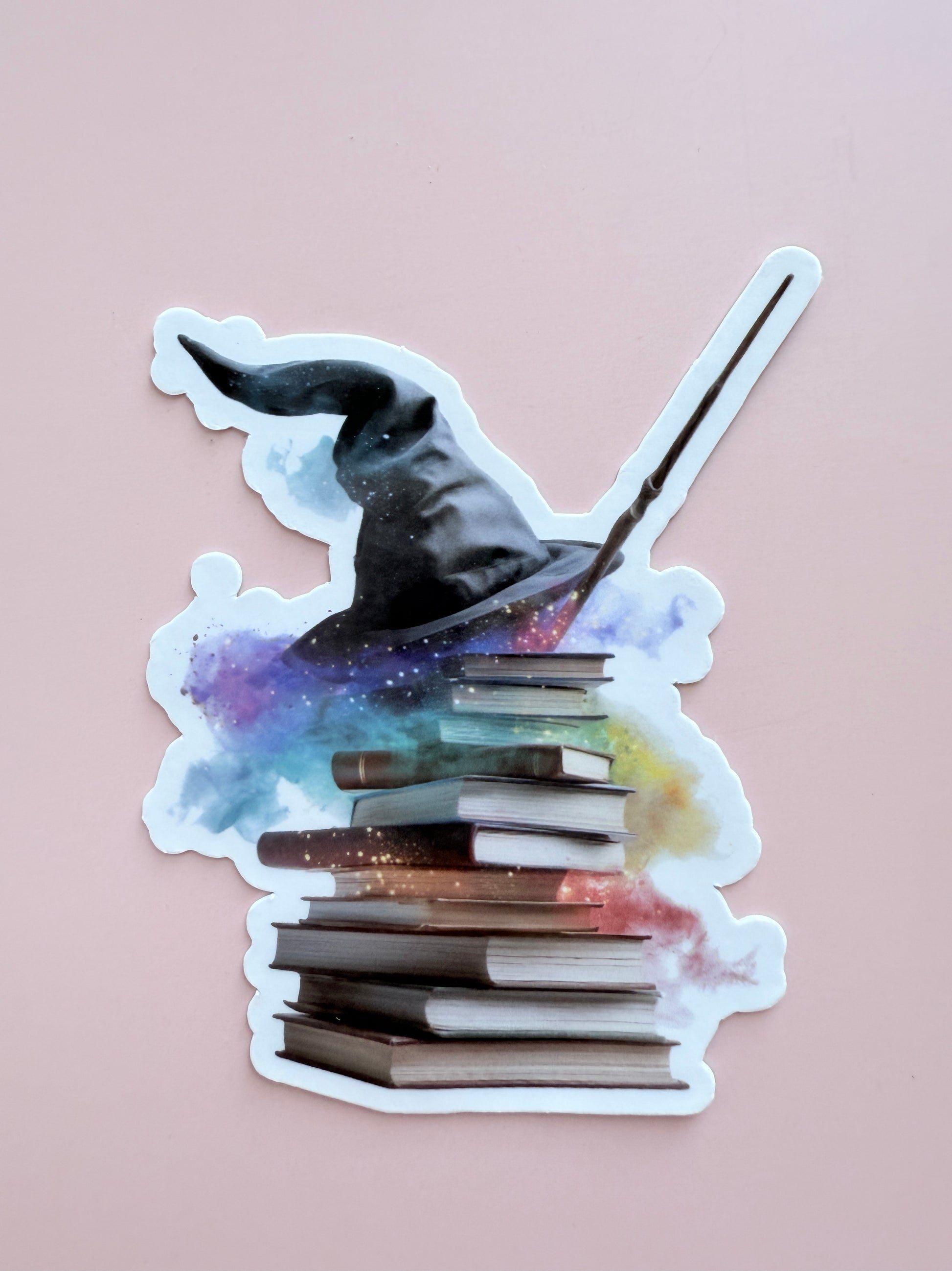 Wizard Hat Sticker Bundle | 3-Piece Magic Books Vinyl Decal Pack | Bookish Fantasy Reader Gift | Literary Witchy Laptop Water Bottle Stickers | Multiple Designs & Sizes - The Sticker Era