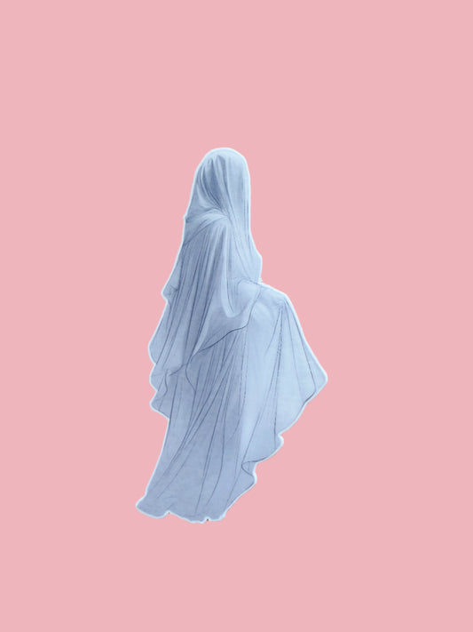 Ethereal Shrouded Ghost Sticker | Minimalist Haunted Vinyl Decal | Mysterious Gothic Aesthetic Laptop Journal Water Bottle Sticker | 2.75-inch Size - The Sticker Era