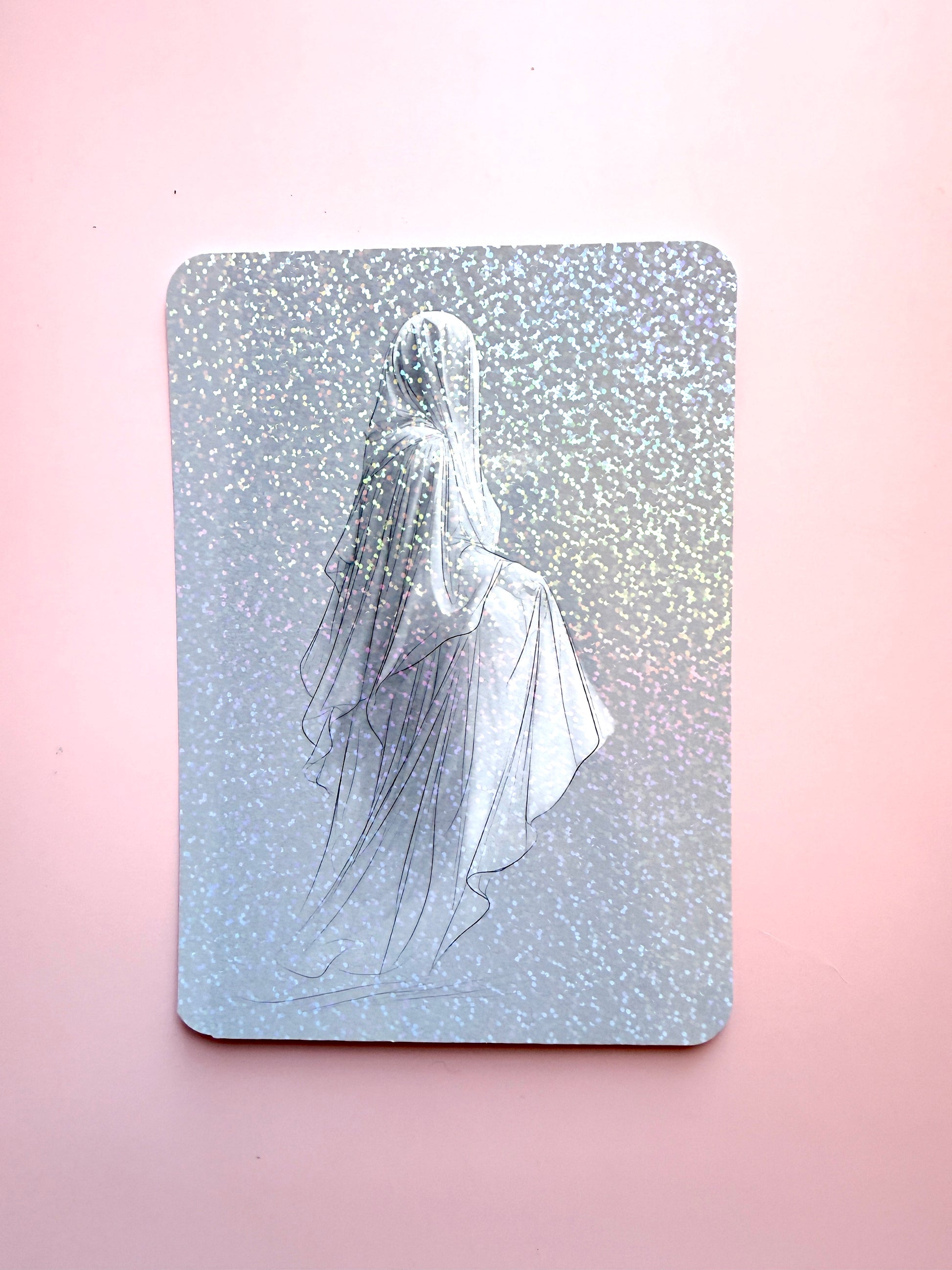 Kindle Paperwhite Insert | Ethereal Shrouded Ghost E-Reader Skin | Minimalist Haunted Gothic Aesthetic Decor | Unique Book Lover Gift | Physical Product 4.9 x 6.9 inch - The Sticker Era