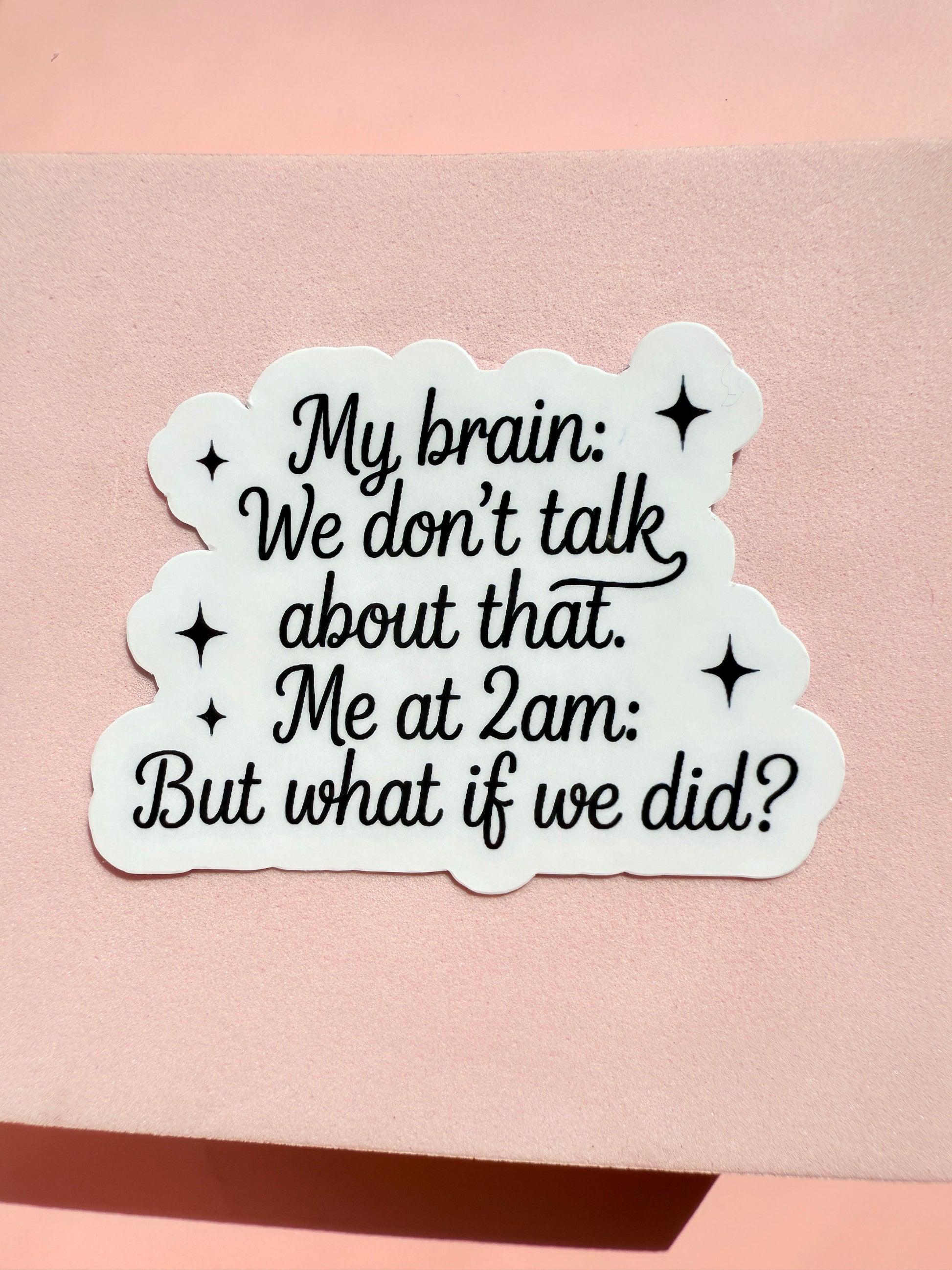 Mental Health Sticker Pack | 8-Piece Anxiety Humor Relatable Quotes Vinyl Decal | Neurodivergent Self-Love Overthinking Laptop Water Bottle Stickers | 2.3-3" Sizes - The Sticker Era