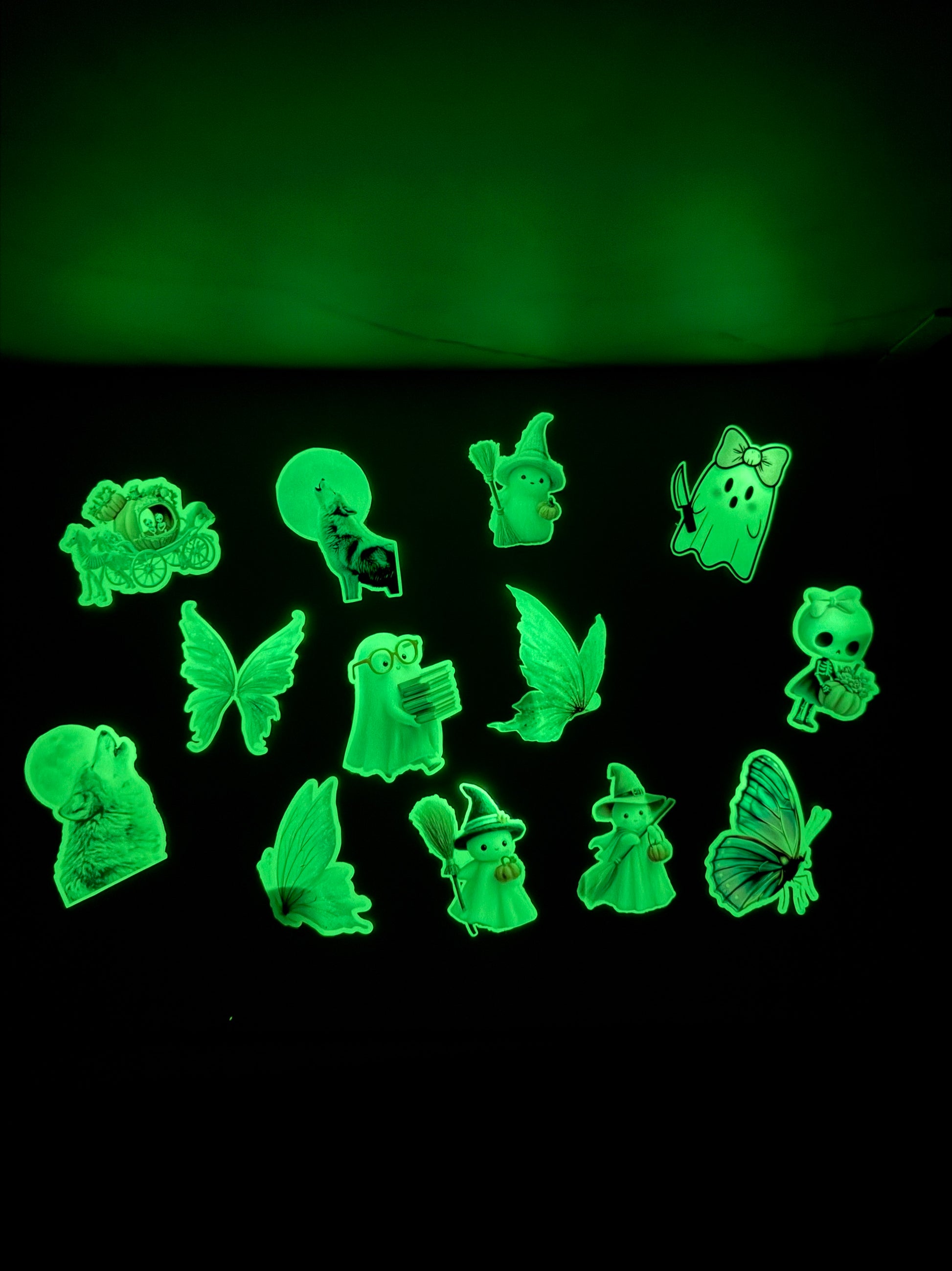Glow in the Dark Butterfly Sticker | Mystical Glowing Moth Vinyl Decal | Ethereal Nature Whimsical Decor Laptop Water Bottle Sticker | 2.85-inch Size - The Sticker Era