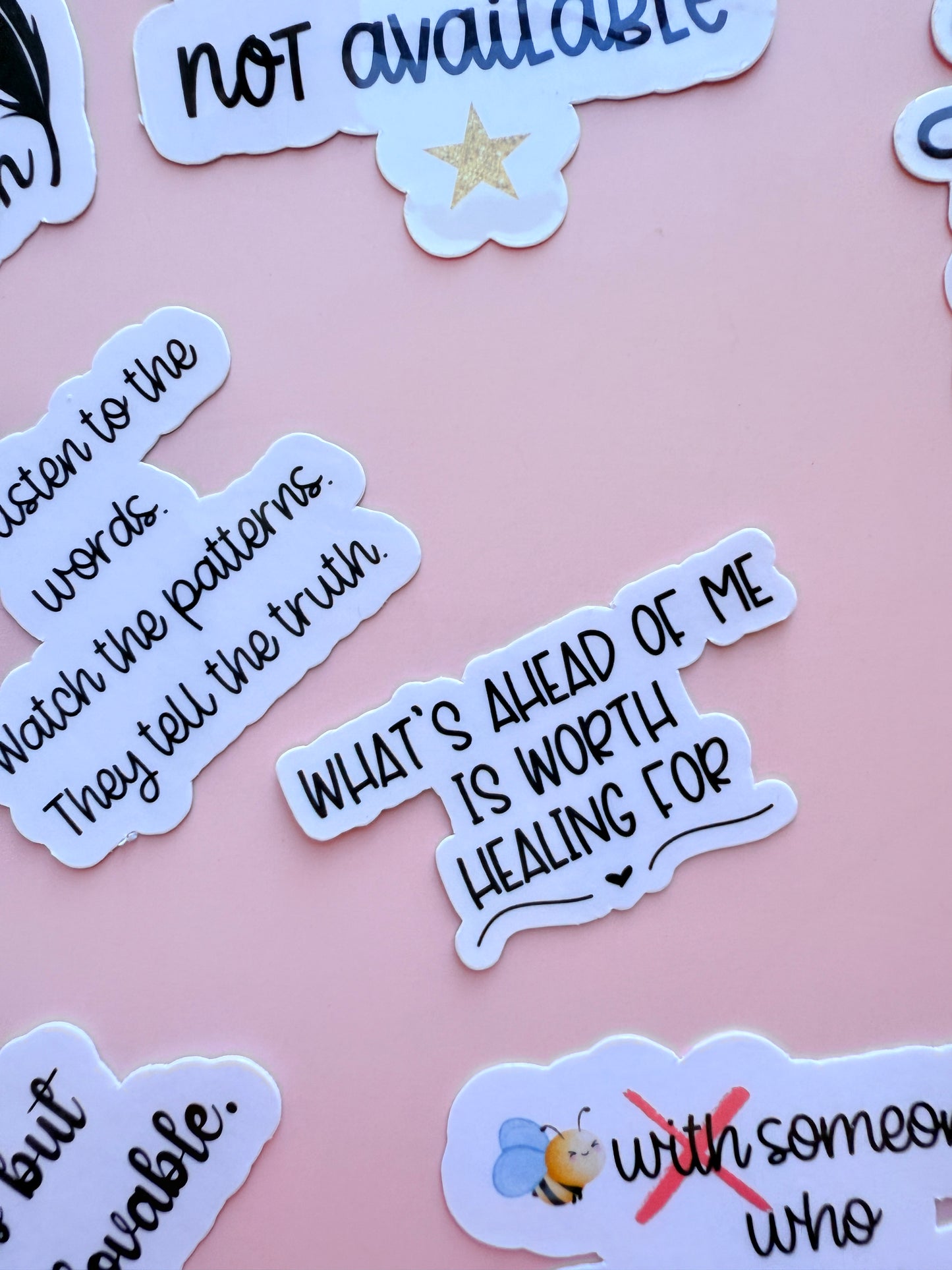 Mental Health Sticker Bundle | 13-Piece Self-Care Quotes Positive Affirmation Vinyl Decal Pack | Healing Journey Motivational Neurodiversity Support Laptop Water Bottle Stickers - The Sticker Era