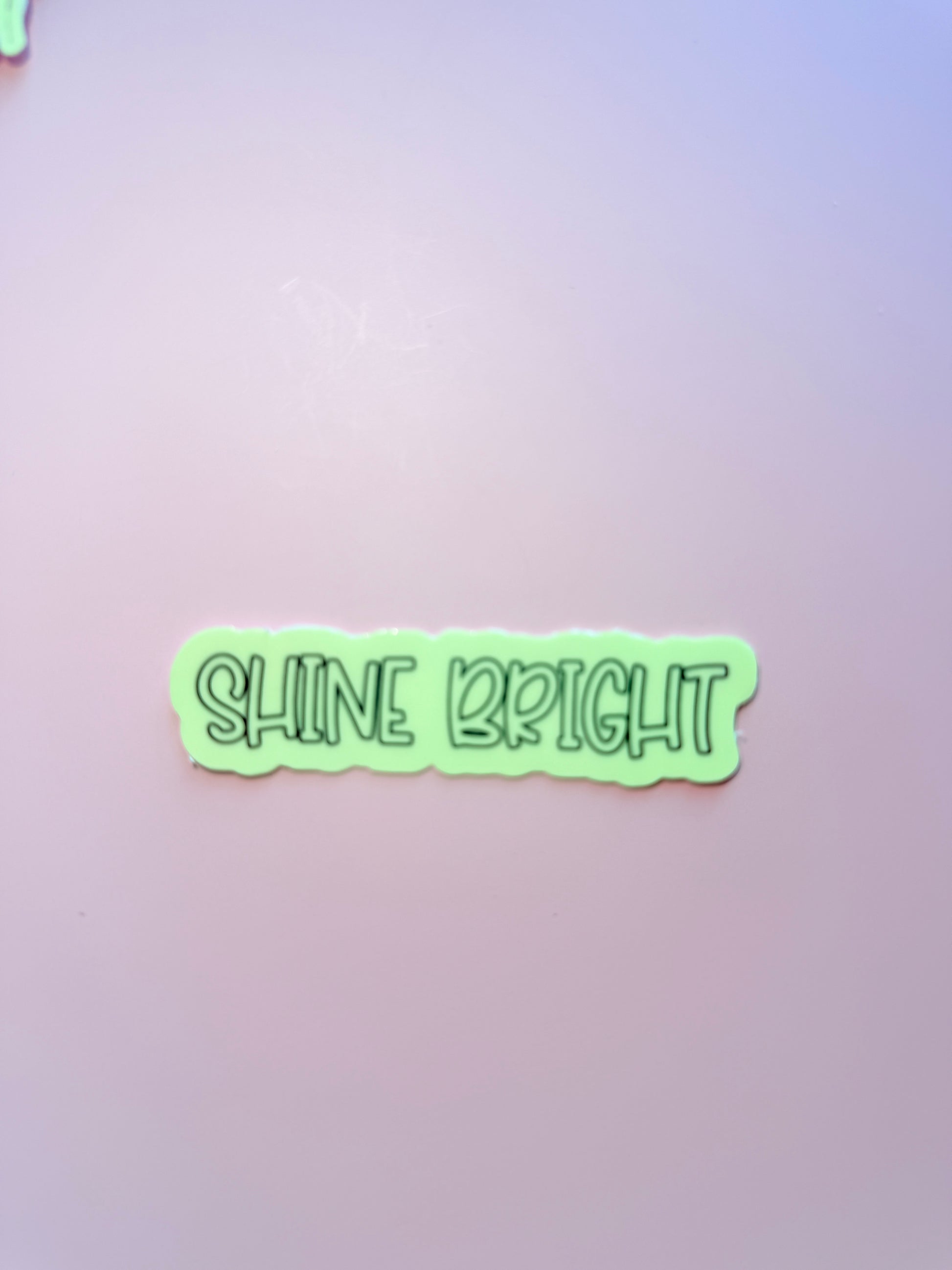 Glow in the Dark "SHINE BRIGHT" Motivational Quote Sticker | Positive Affirmation Luminous Vinyl Decal | Self-Love Inspirational Laptop Water Bottle Sticker | 3.3-inch - The Sticker Era