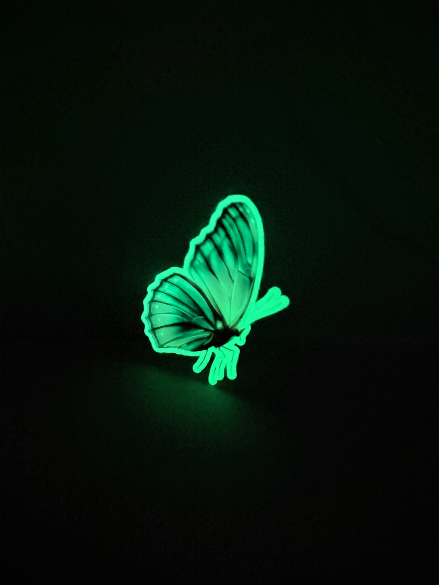 Glow in the Dark Butterfly Sticker | Mystical Glowing Moth Vinyl Decal | Ethereal Nature Whimsical Decor Laptop Water Bottle Sticker | 2.85-inch Size - The Sticker Era