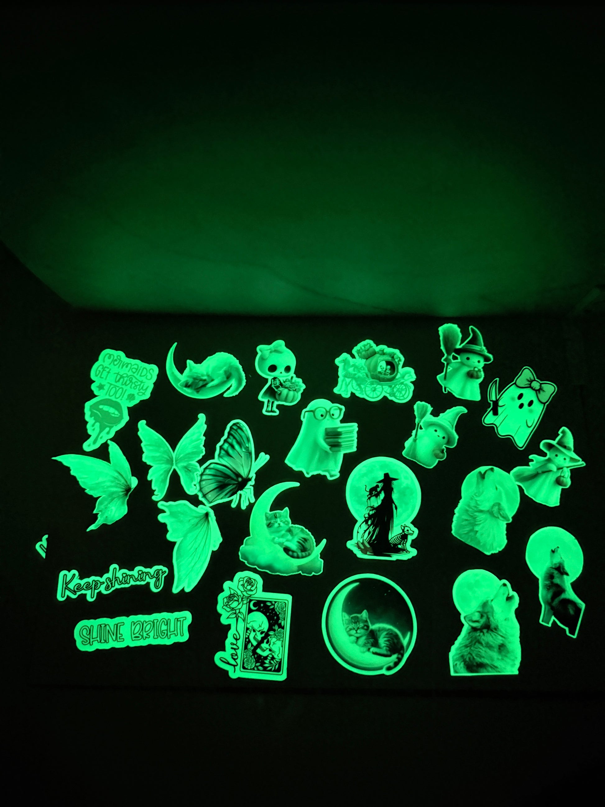 Ethereal Butterfly Wings Sticker | Magical Green Fairy Wings Vinyl Decal | Whimsical Fantasy Fairycore Aesthetic Laptop Water Bottle Sticker | 2.61-inch - The Sticker Era