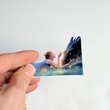 Girl & Dragon Sticker | Gentle Bond Romantasy Vinyl Decal by The Sticker Era