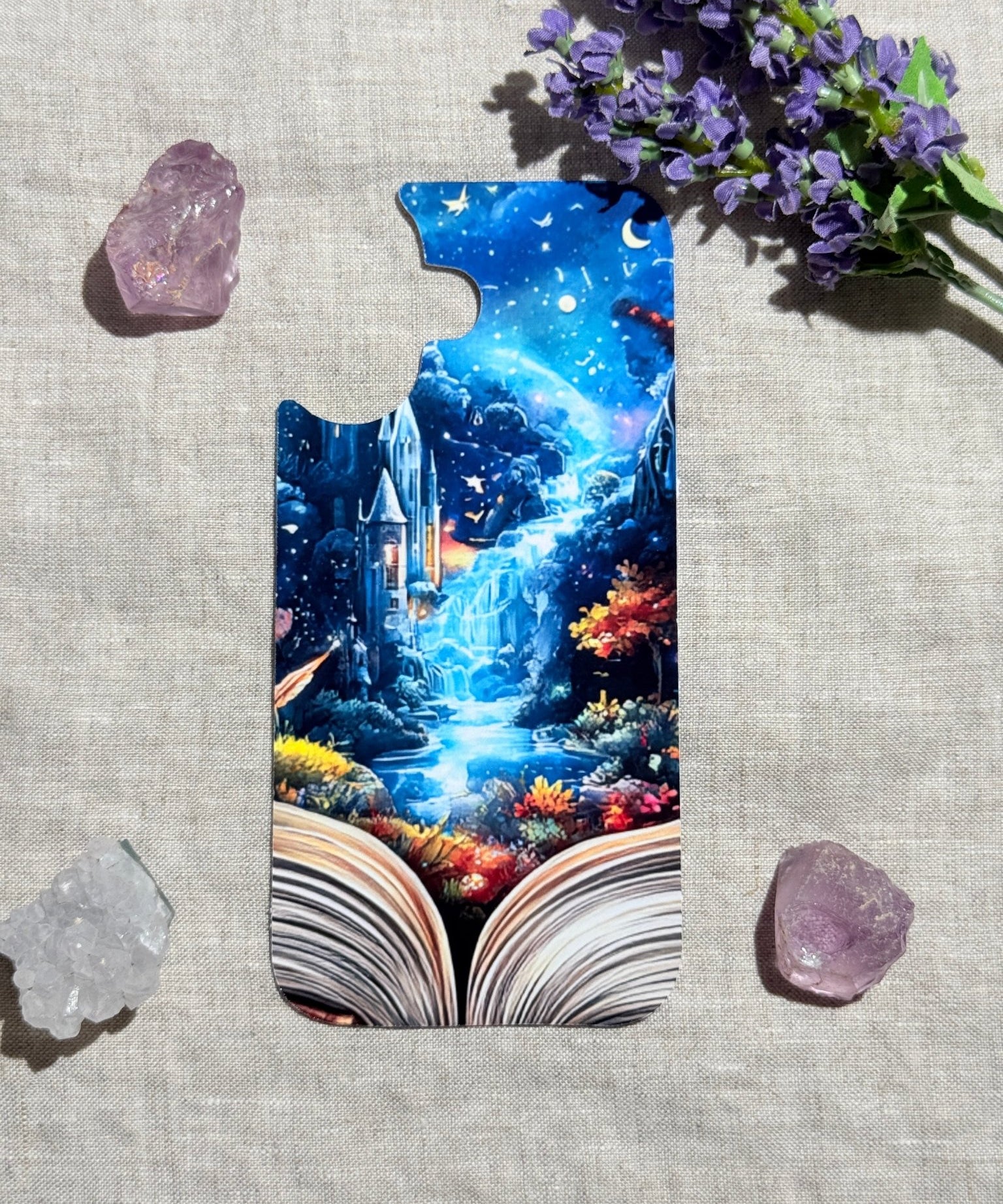 Enchanted Storybook Phone Insert | Glowing Castle Fantasy Art for Clear iPhone Cases by The Sticker Era