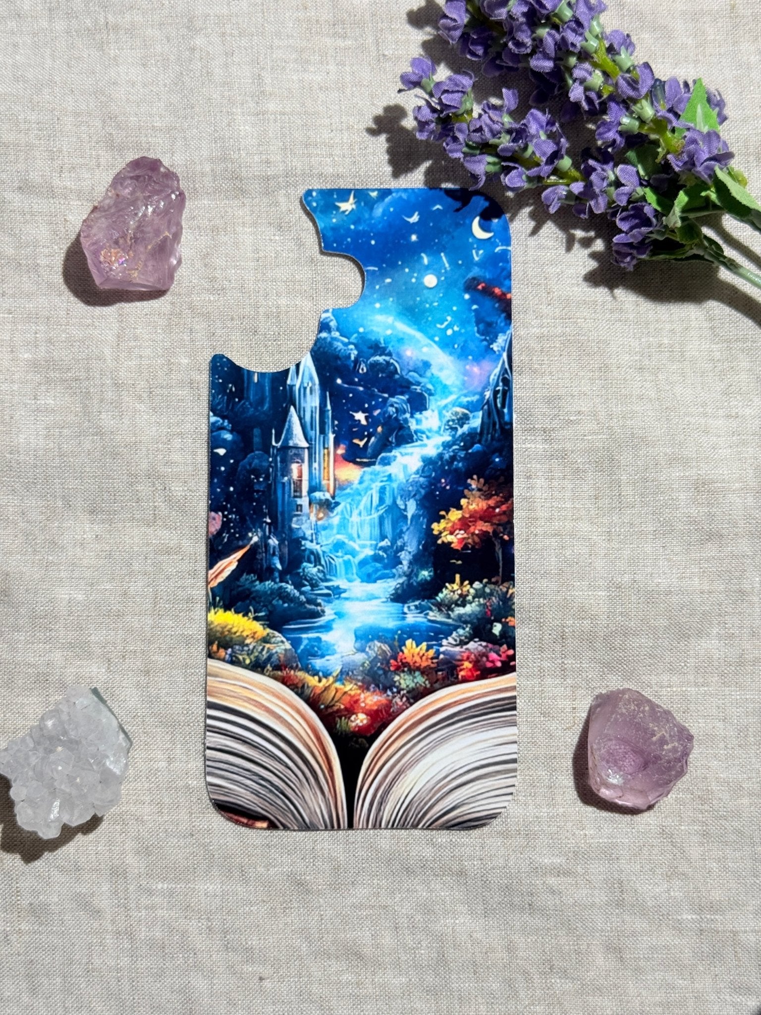 Enchanted Storybook Phone Insert | Glowing Castle Fantasy Art for Clear iPhone Cases by The Sticker Era