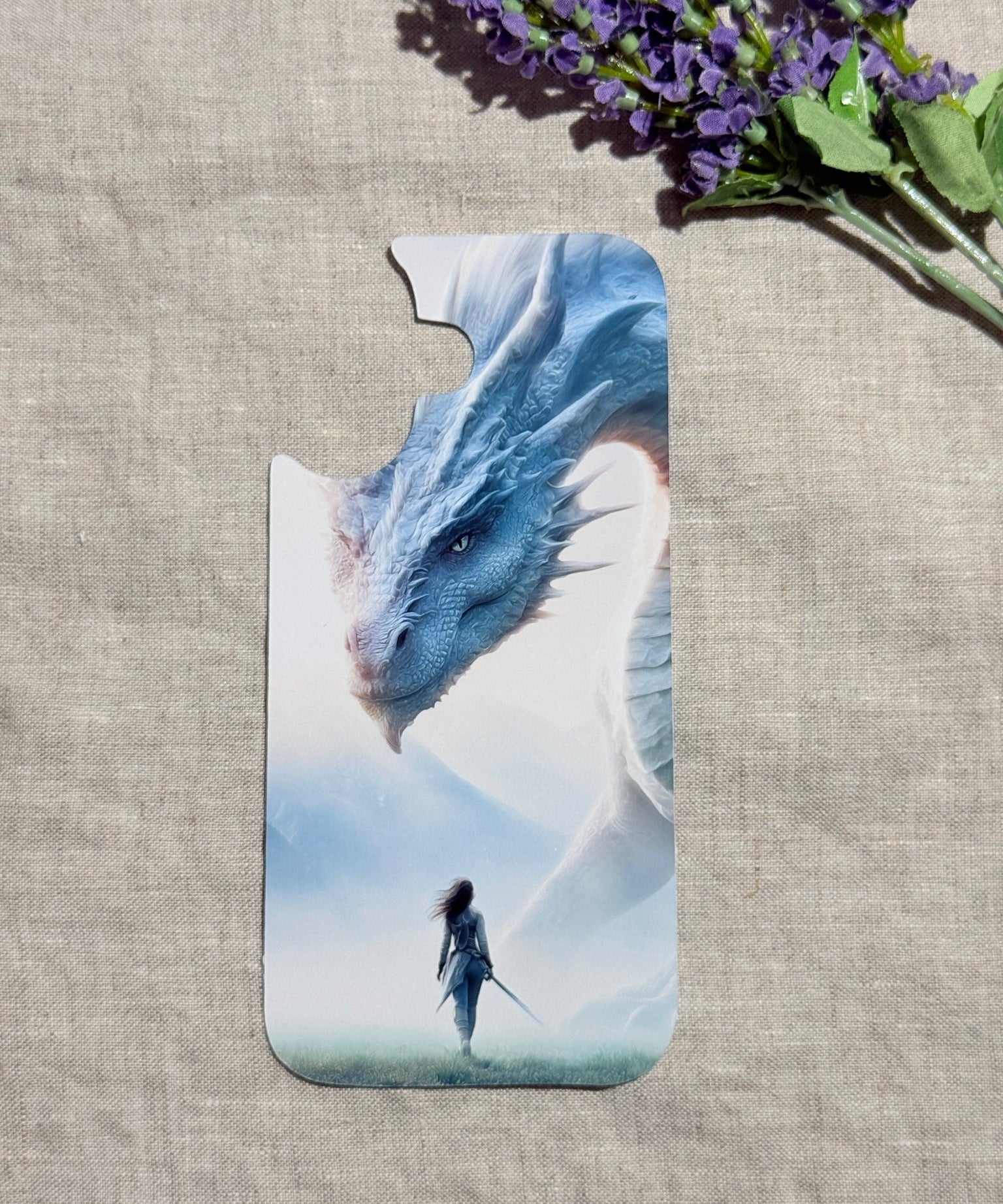 Guardian Dragon Phone Insert – Romantasy Clear Case Art – Sticker Era by The Sticker Era