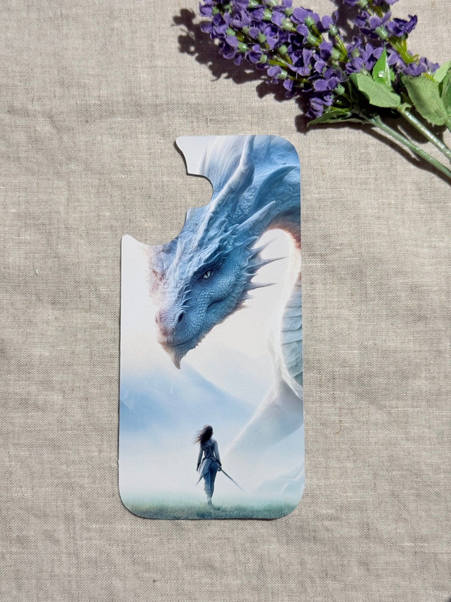 Guardian Dragon Phone Insert – Romantasy Clear Case Art – Sticker Era by The Sticker Era