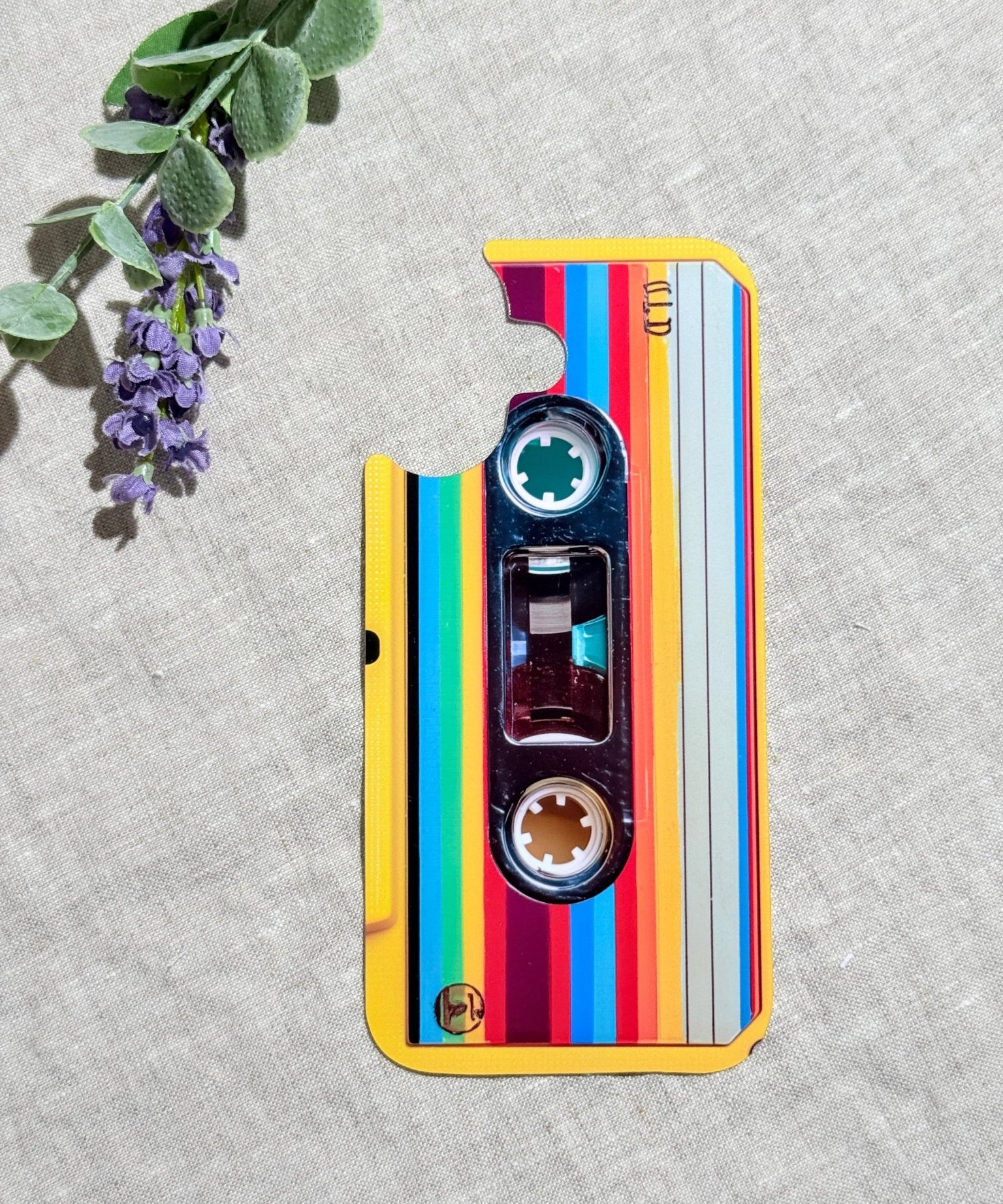 Retro Cassette Clear Phone Case Insert – 80s Mixtape Art Card – Sticker Era by The Sticker Era