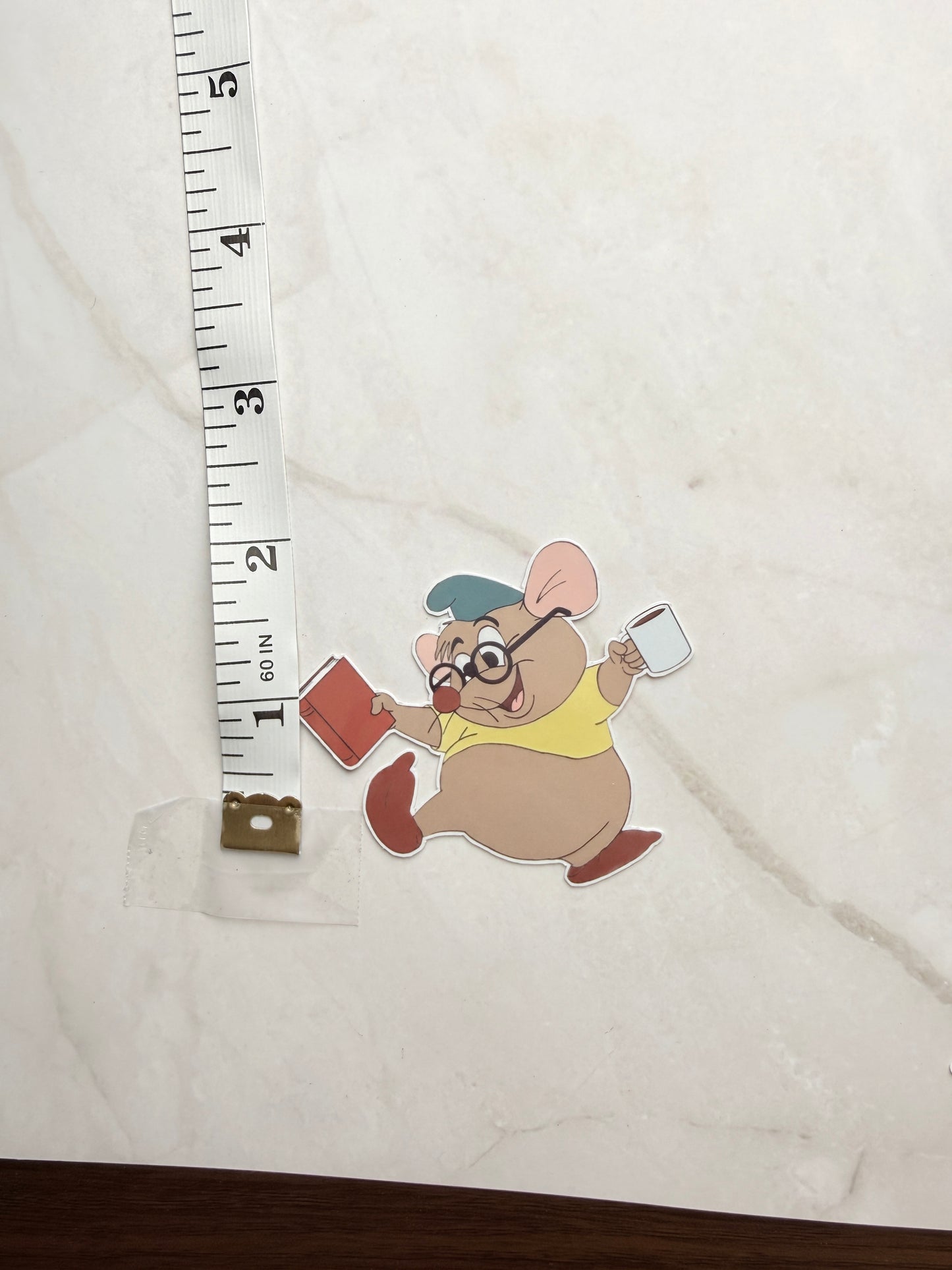 Gift for Disney fans, funny Gus Gus sticker for water bottle