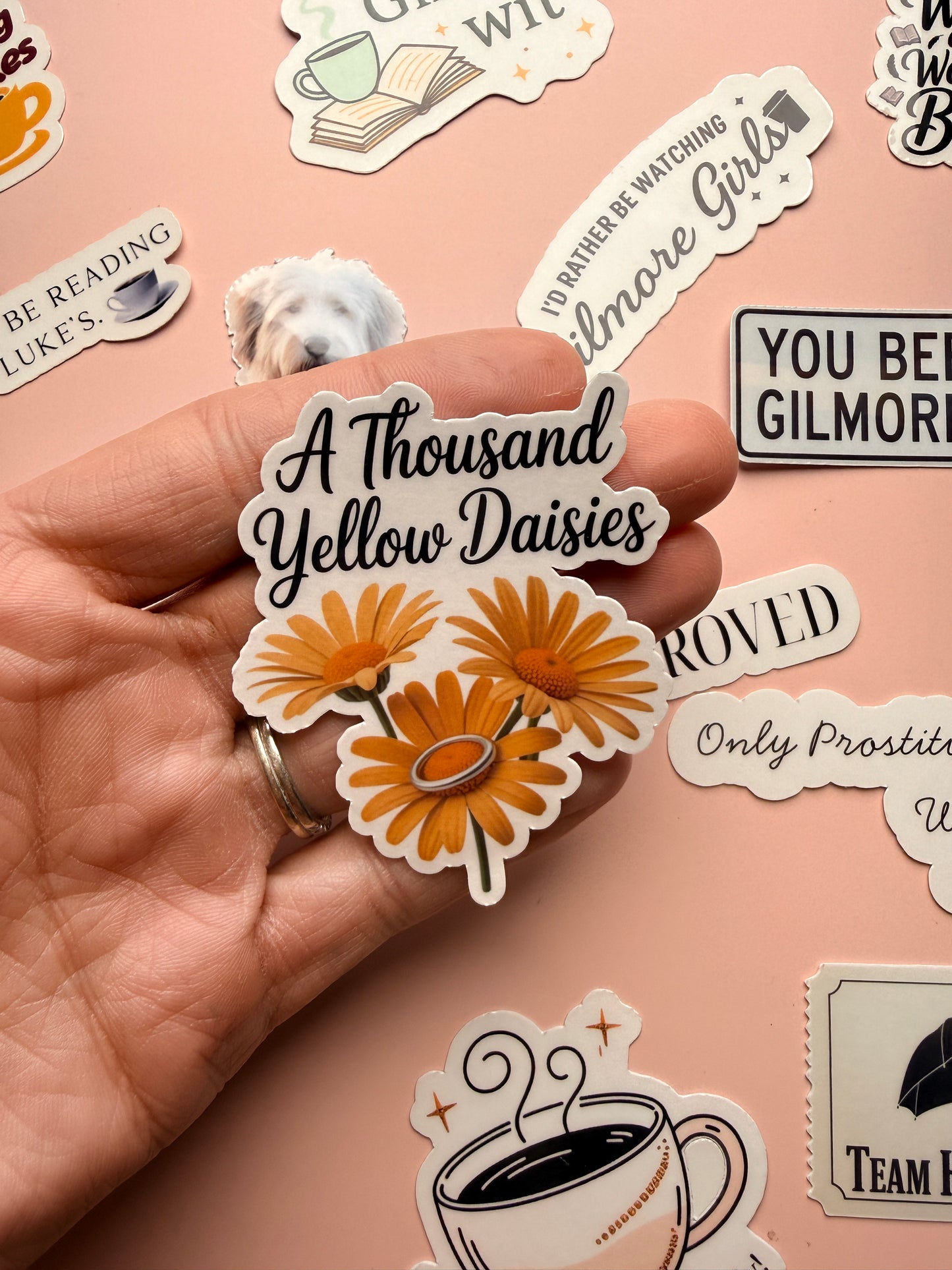 Cozy TV Show Sticker Bundle | Stars Hollow Inspired Vinyl Sticker Set for Coffee & Book Lovers