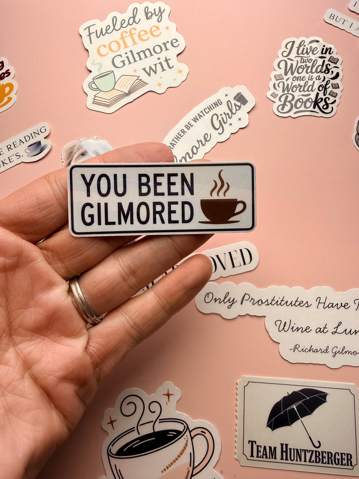 Cozy TV Show Sticker Bundle | Stars Hollow Inspired Vinyl Sticker Set for Coffee & Book Lovers