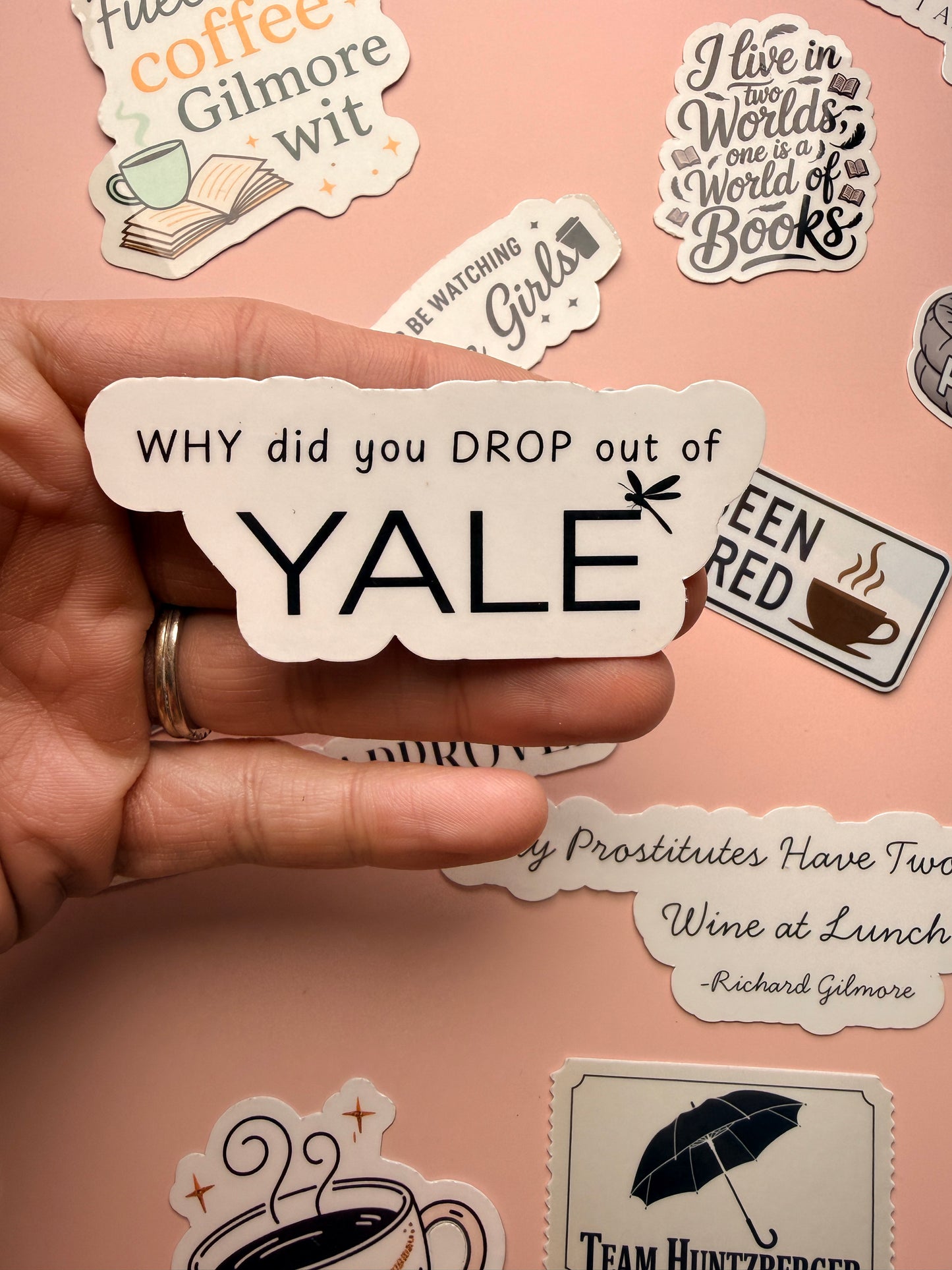 Cozy TV Show Sticker Bundle | Stars Hollow Inspired Vinyl Sticker Set for Coffee & Book Lovers