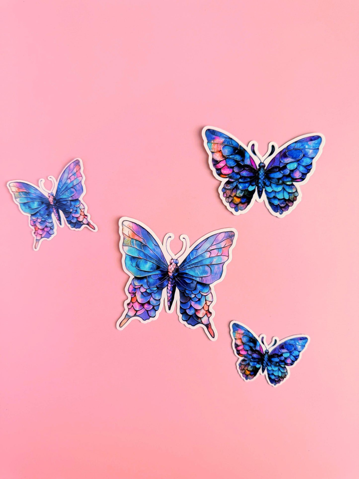 Iridescent Butterfly Sticker: Holographic Mermaid Scale Vinyl Decal __etsy:6960278991