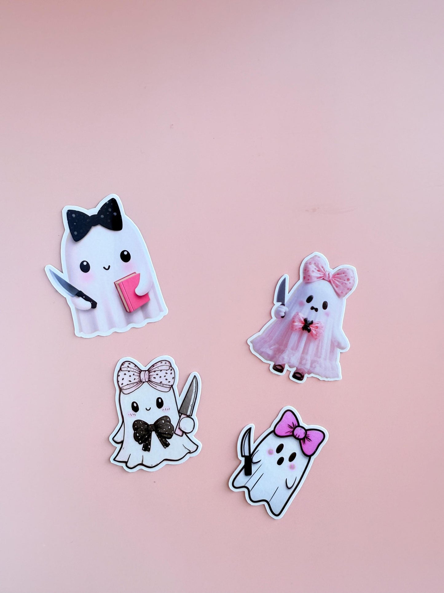 Kawaii Ghost Sticker Pack: Pastel Goth Halloween Vinyl Decals __etsy:7136152252