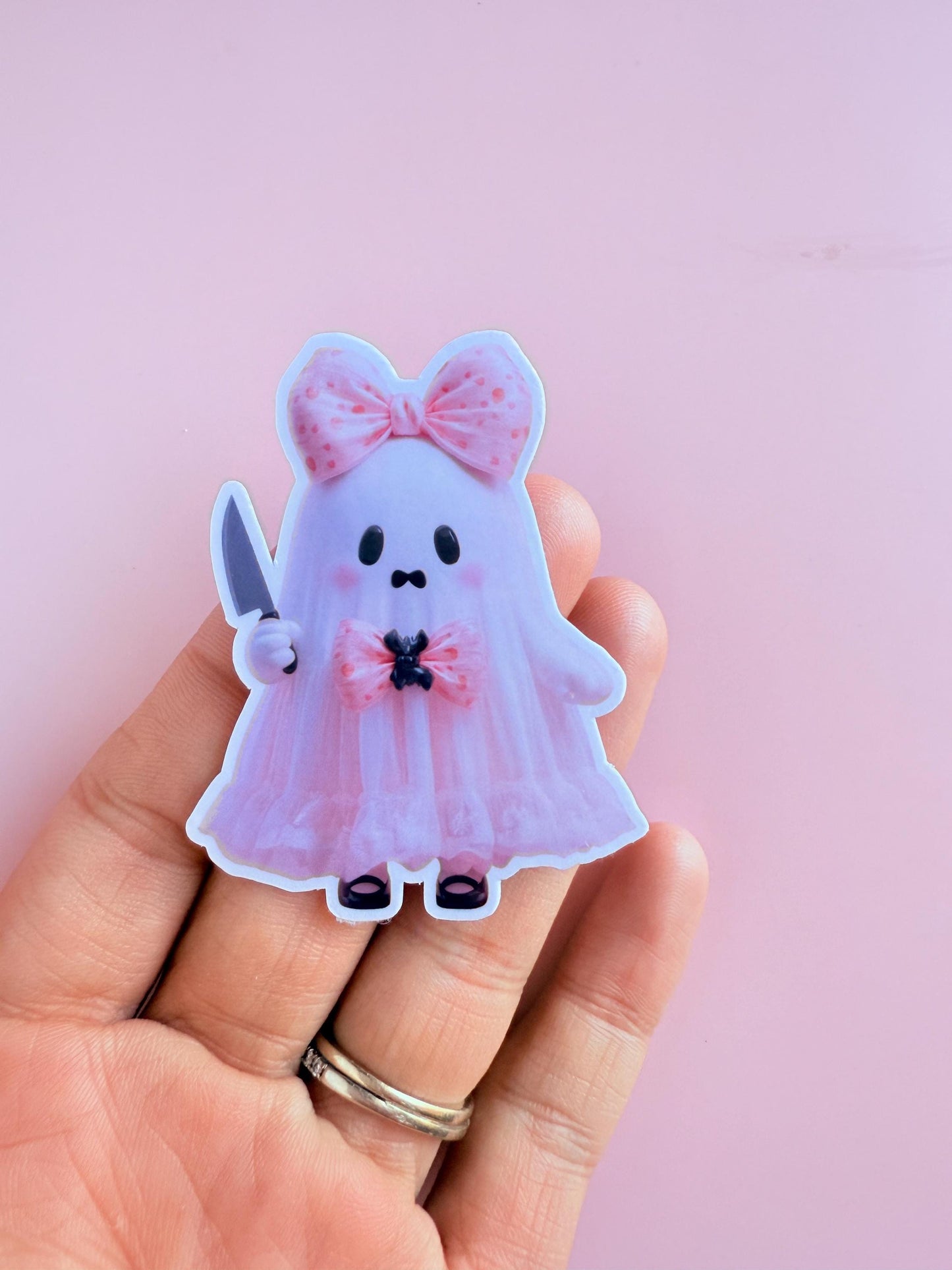 Kawaii Ghost Sticker Pack: Pastel Goth Halloween Vinyl Decals __etsy:7136152276