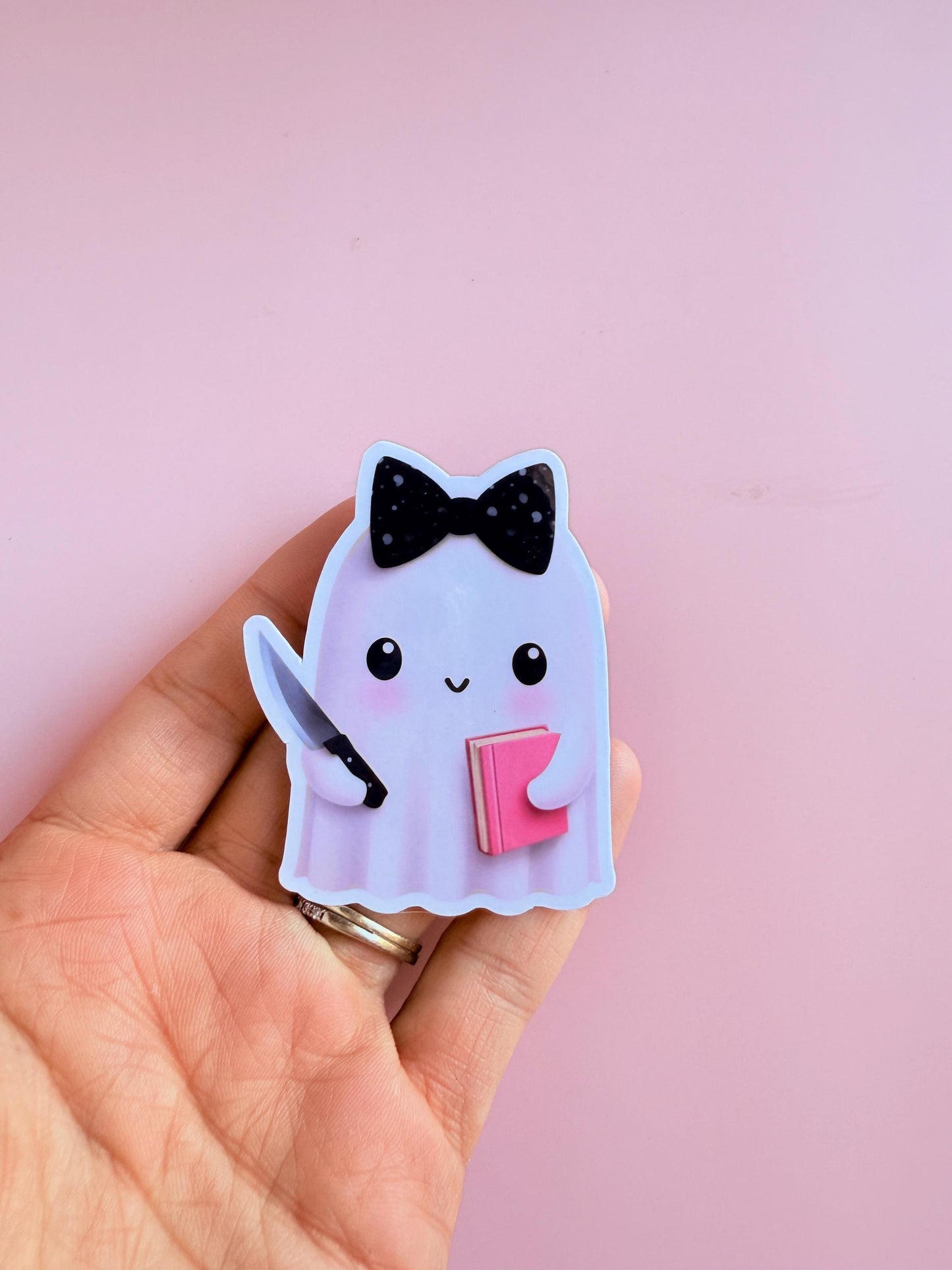 Kawaii Ghost Sticker Pack: Pastel Goth Halloween Vinyl Decals __etsy:7184128437