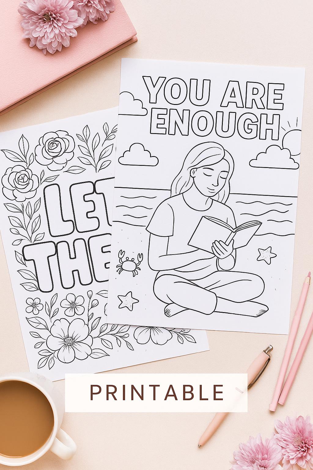 Let Them Coloring Pages – Printable Art for Relaxation, Journals & Creative Fun __etsy:6833600148
