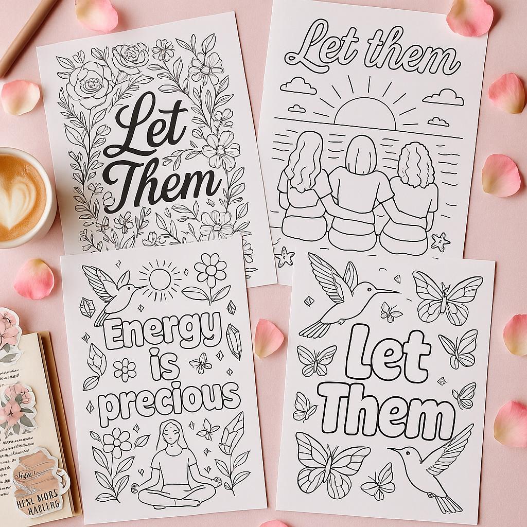 Let Them Coloring Pages – Printable Art for Relaxation, Journals & Creative Fun __etsy:6833588738
