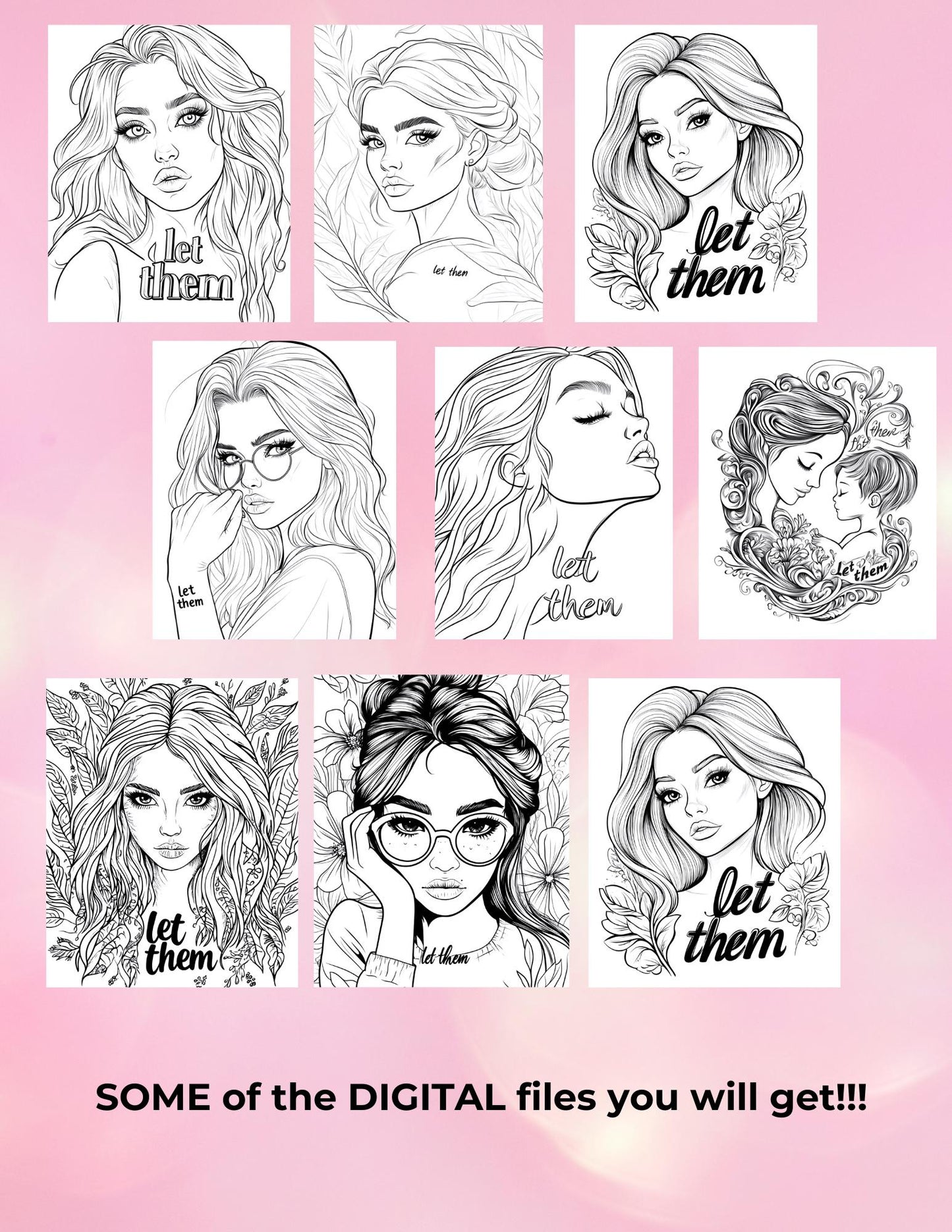 Let Them Theory Coloring Book, Self Love Affirmation Printable __etsy:6741700087