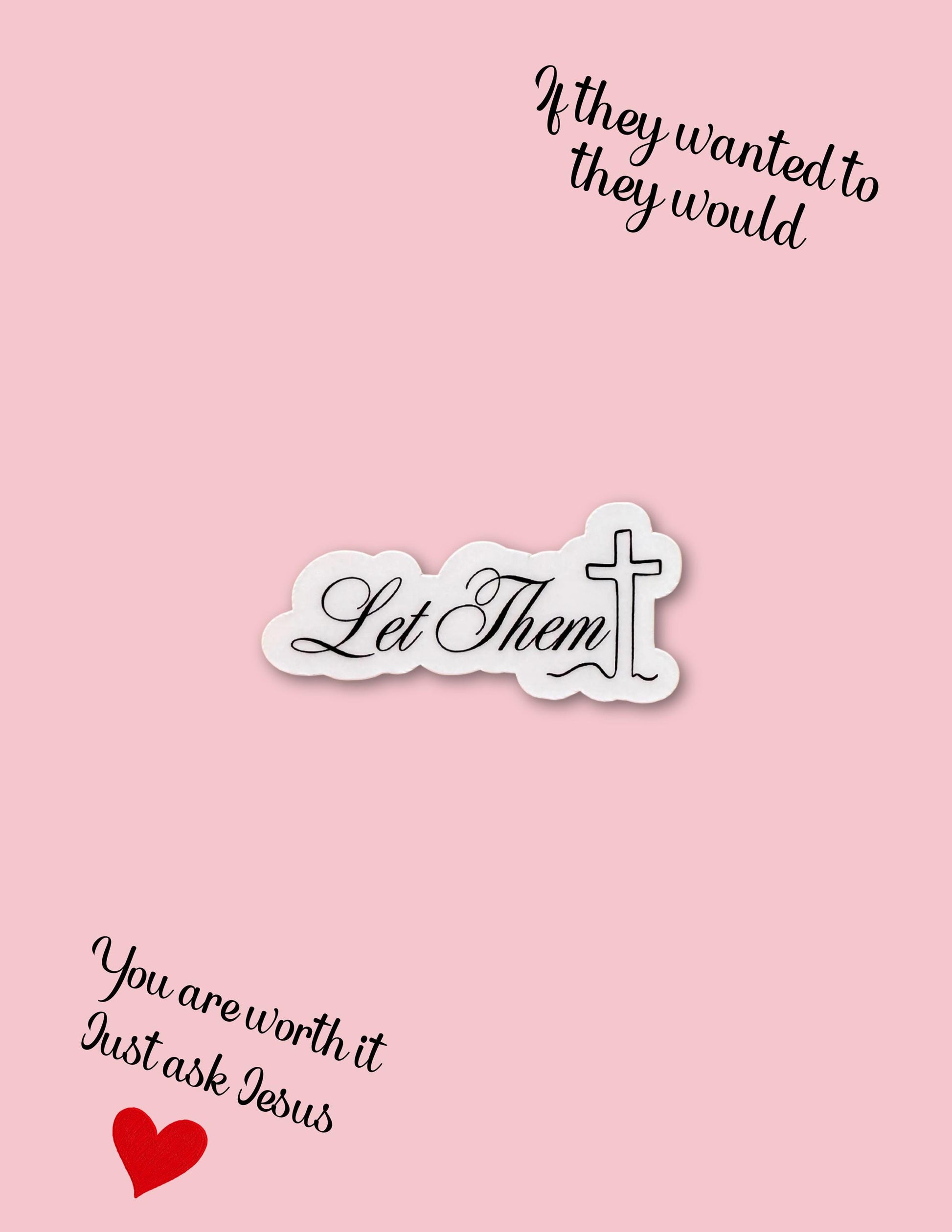 Let Them Vinyl Sticker – Faith and Mental Health Vinyl Decal for Journals __etsy:7009255082