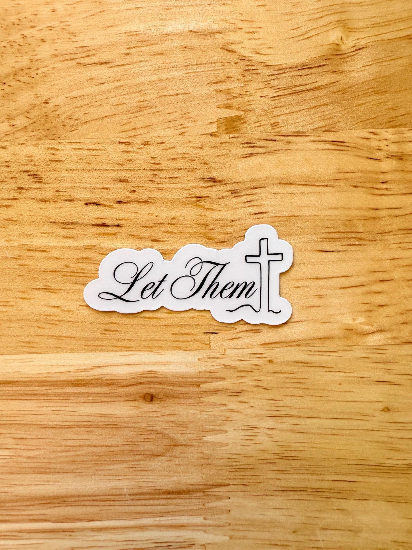Let Them Vinyl Sticker – Faith and Mental Health Vinyl Decal for Journals __etsy:6746397959