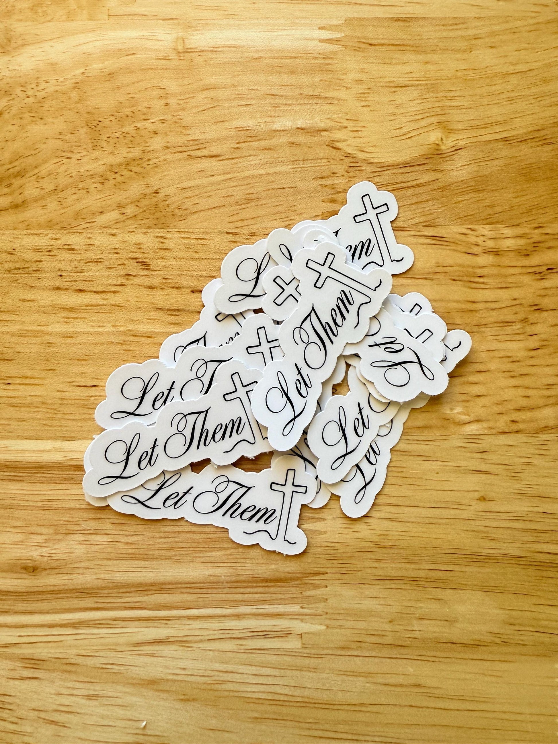 Let Them Vinyl Sticker – Faith and Mental Health Vinyl Decal for Journals __etsy:6698361394