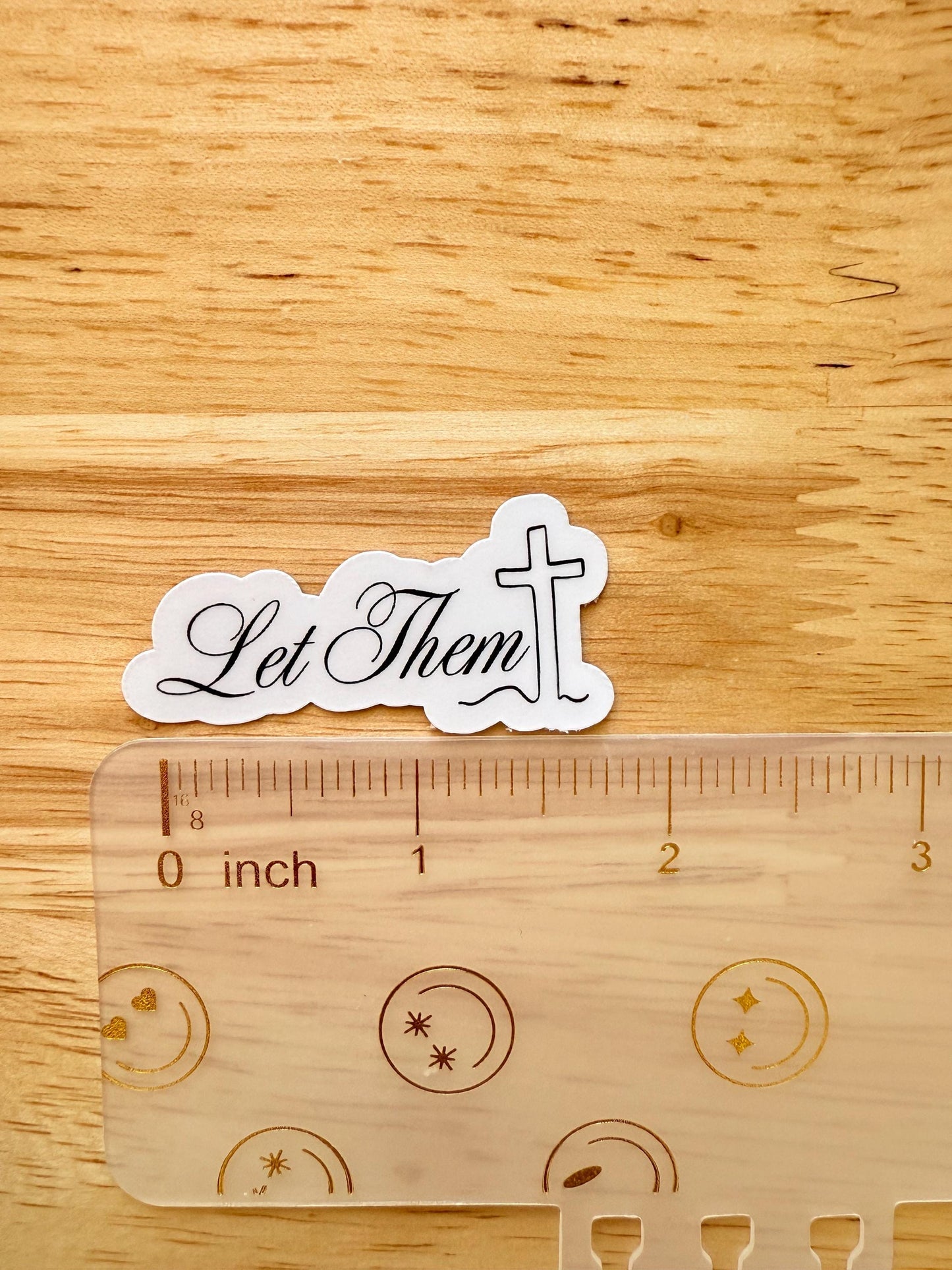 Let Them Vinyl Sticker – Faith and Mental Health Vinyl Decal for Journals __etsy:6746398303
