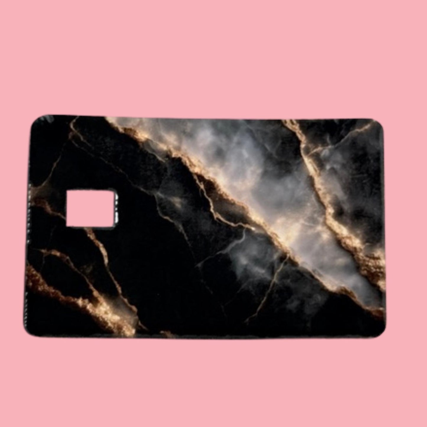 Marble Debit Card Skin Duo — Black & White Gold Veined Vinyl Card Covers __etsy:7778066731