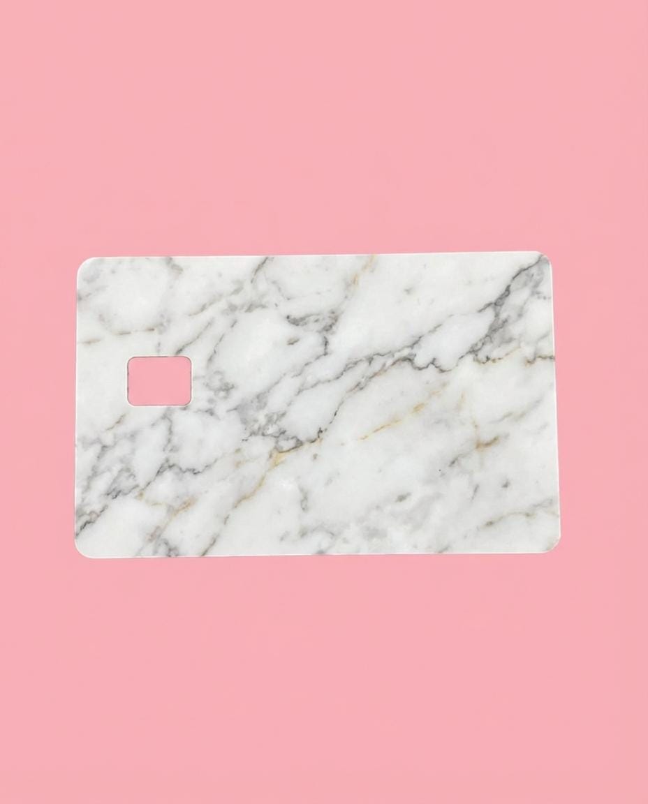 Marble Debit Card Skin Duo — Black & White Gold Veined Vinyl Card Covers __etsy:7756769872
