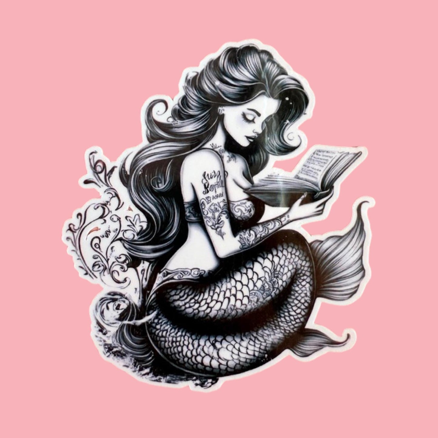 Fantasy romance mermaid sticker set for book lovers __etsy:7730499088