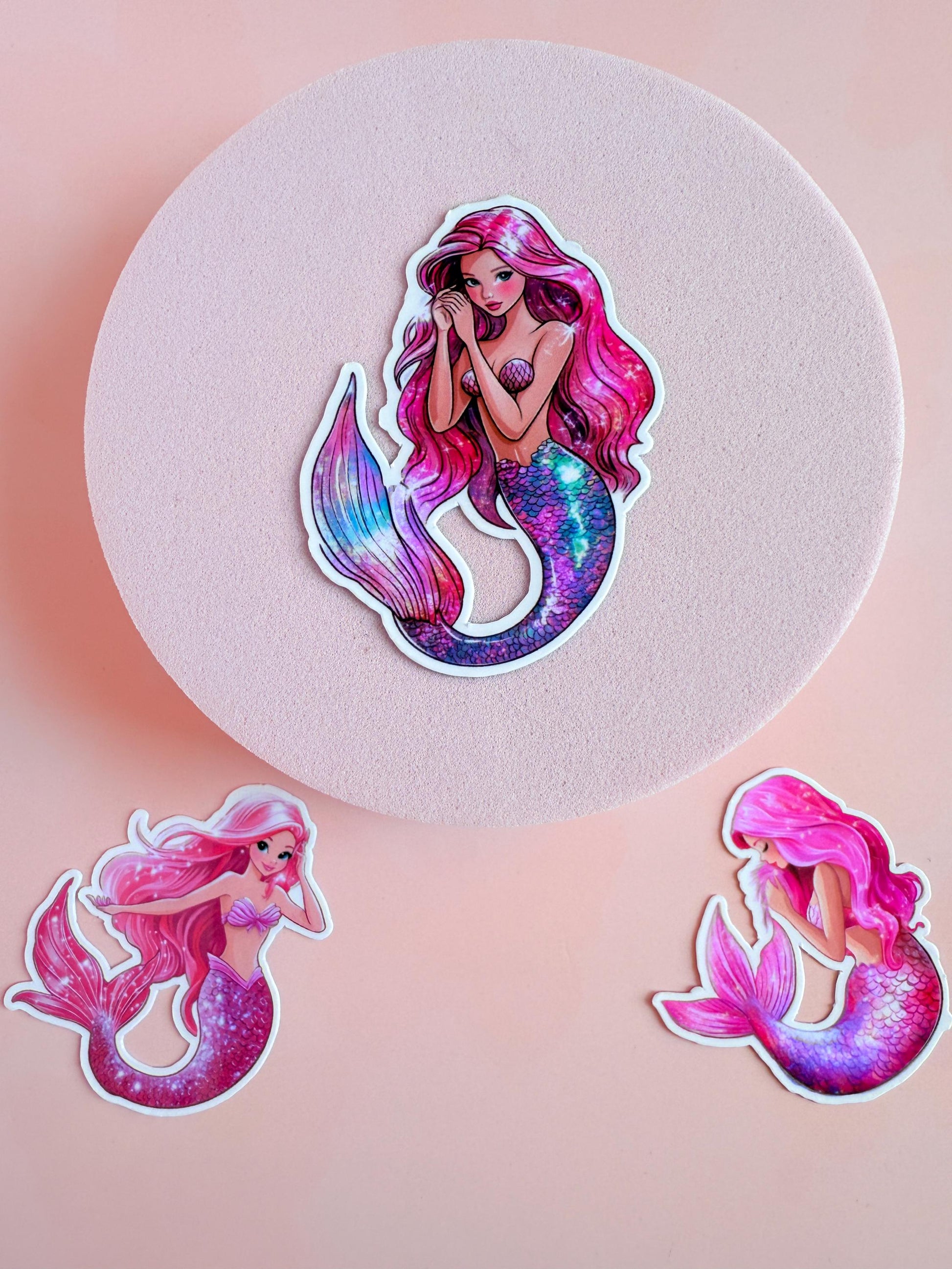 Mermaid Sticker Pack, Pink Bookish Vinyl Decals, Romantasy Reader Gift, Kindle Laptop Journal Set __etsy:6922625768