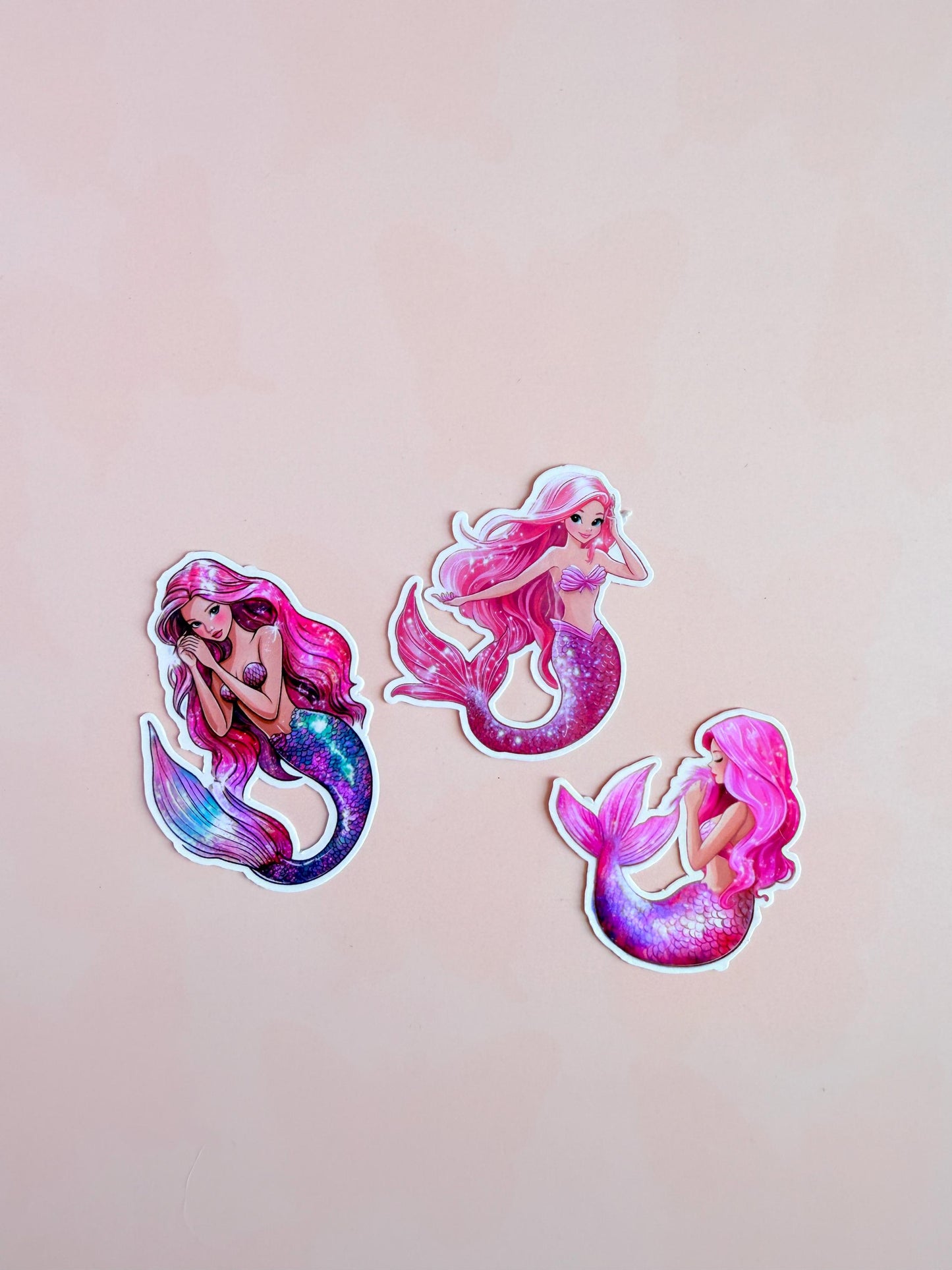 Mermaid Sticker Pack, Pink Bookish Vinyl Decals, Romantasy Reader Gift, Kindle Laptop Journal Set __etsy:6970598385